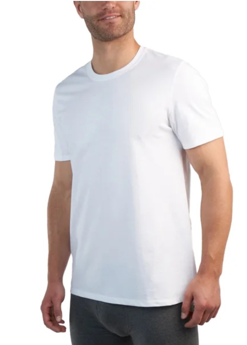 NEW 6 pack of Kirkland T Shirts men’s White Crew Neck 100% Cotton Tees PICK SIZE