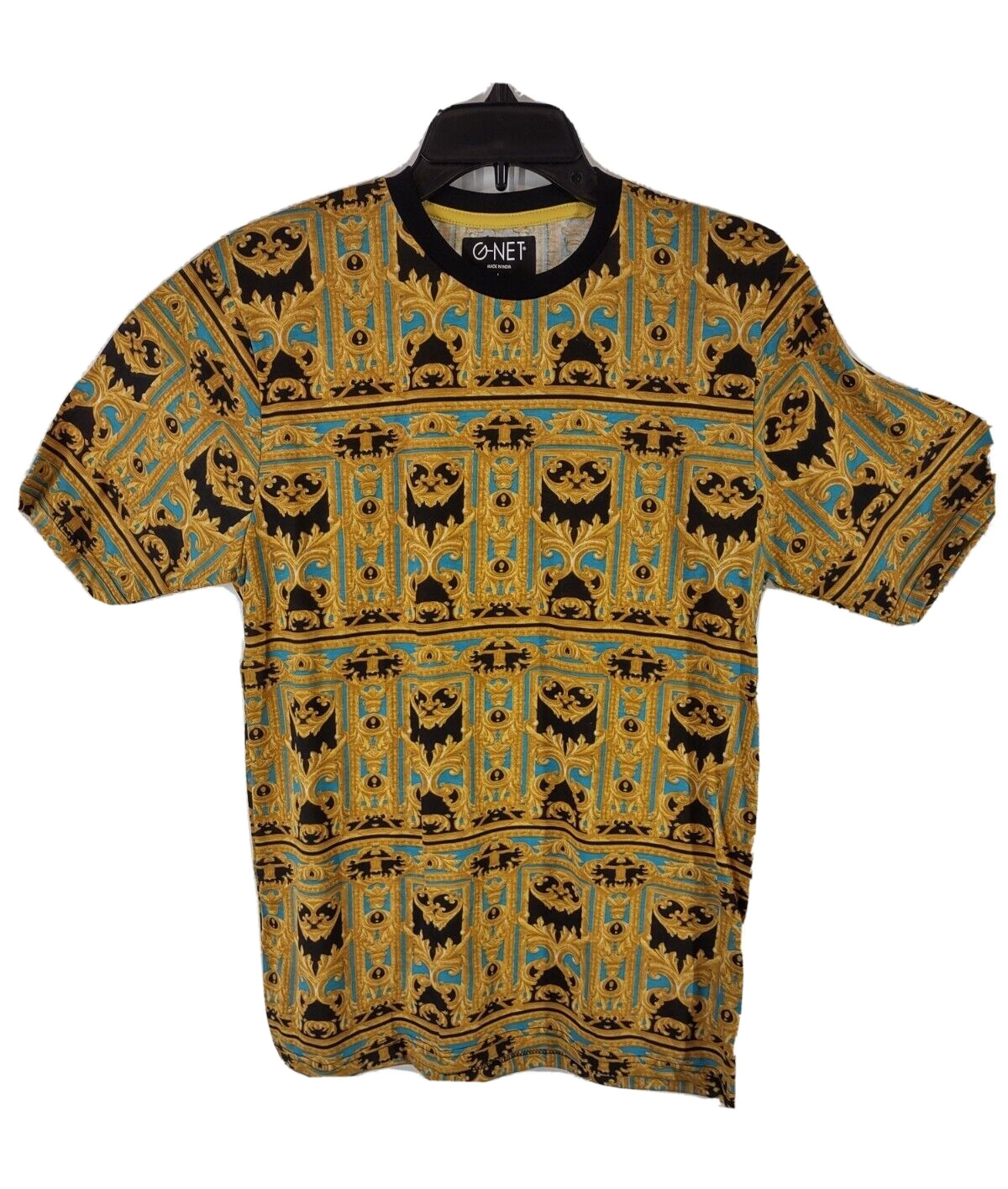 Graphic Print Shirt Spandex Blend Mens Size Large ( L ) G-Net Short Sleeve New
