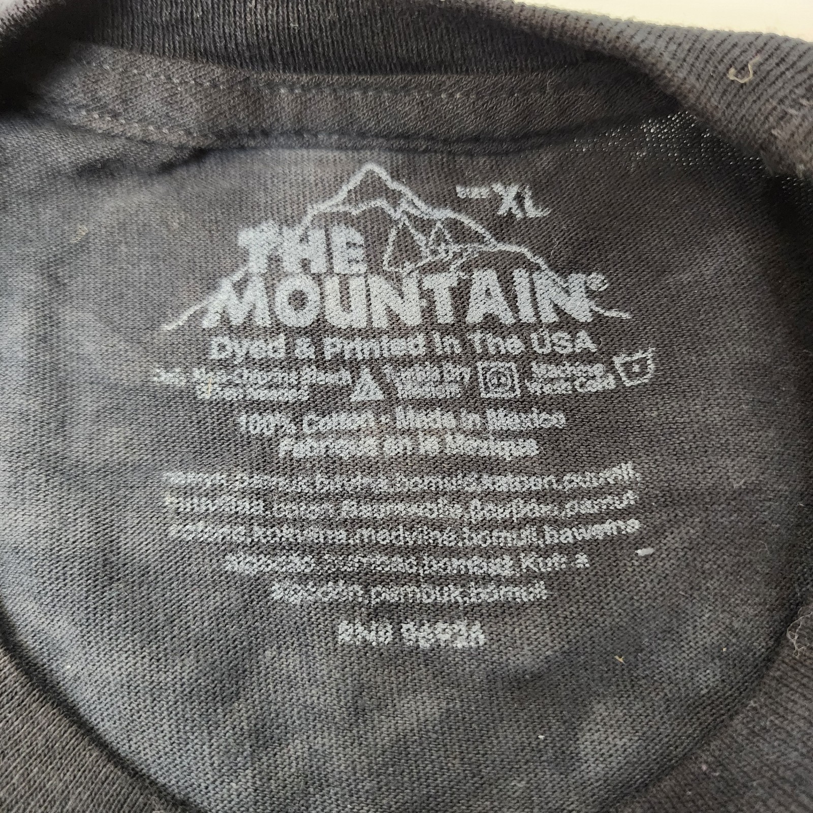 THE MOUNTAIN Shirt Adult XL Black Tie-Dye WESTERN COWBOY SHERIFF Outlaw Graphic
