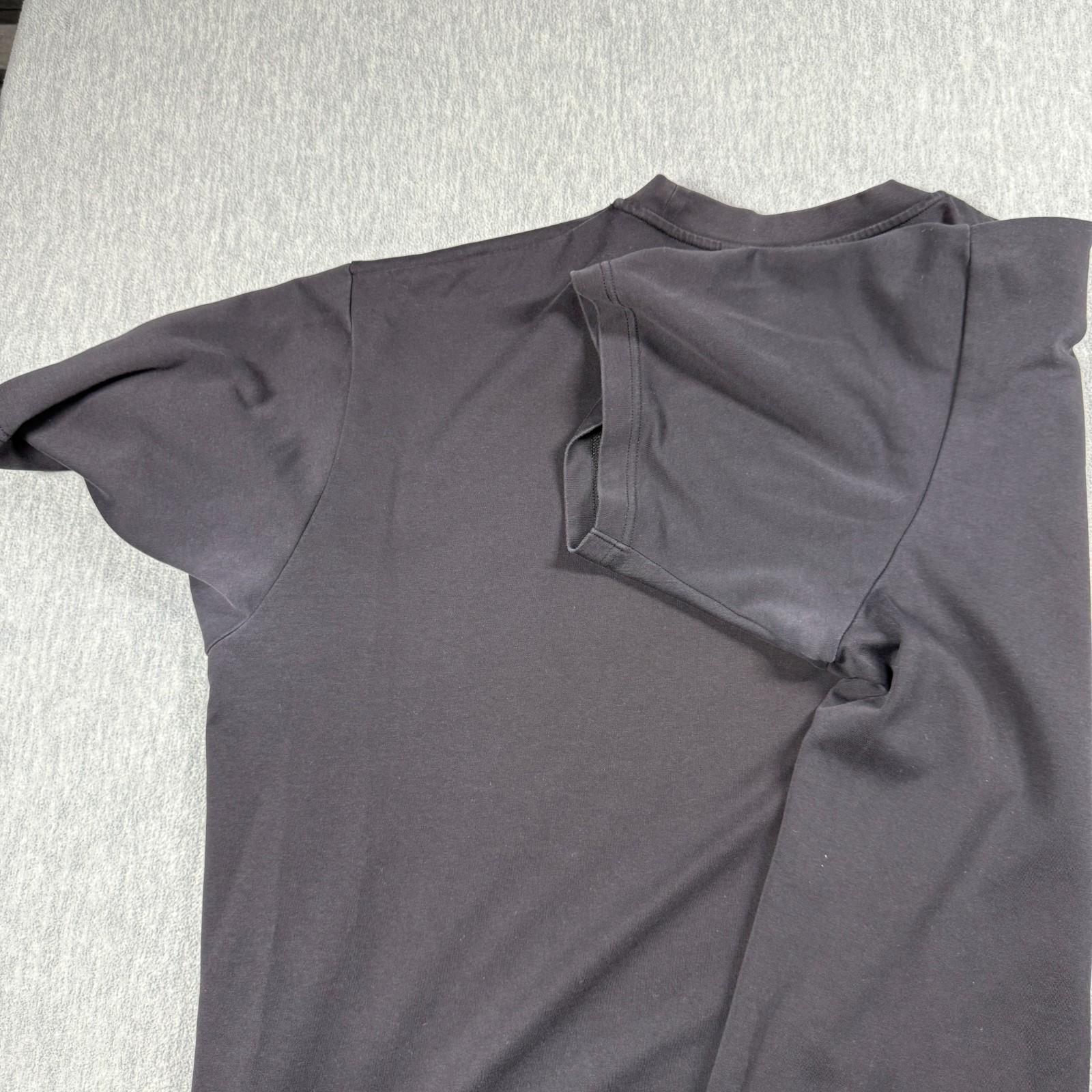 Uniqlo Shirt Mens 3XL Black AIRism U Crew Neck Oversized Short Sleeve Blank Tee