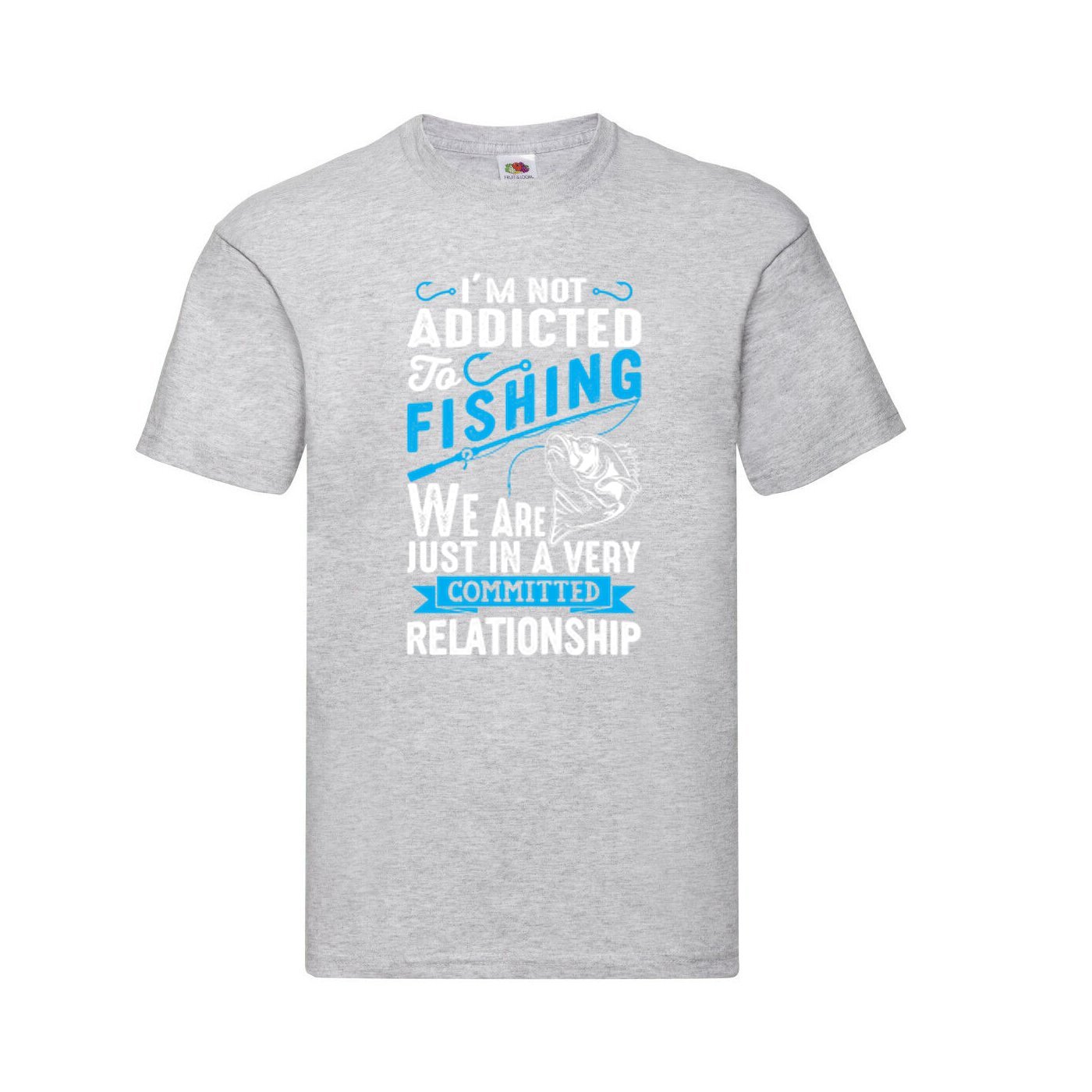 Fishing Addicted Relationship Humour Novelty T Shirt Various Colours And Sizes