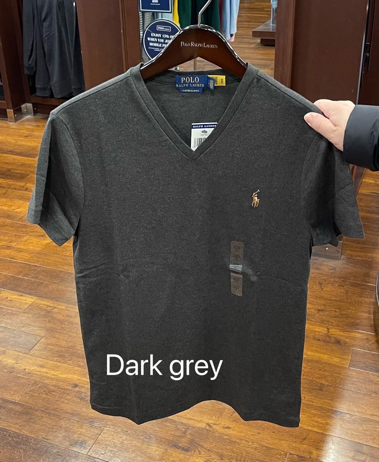 Polo Ralph Lauren Mens V neck short sleeve T shirt- Custom Slim Fit