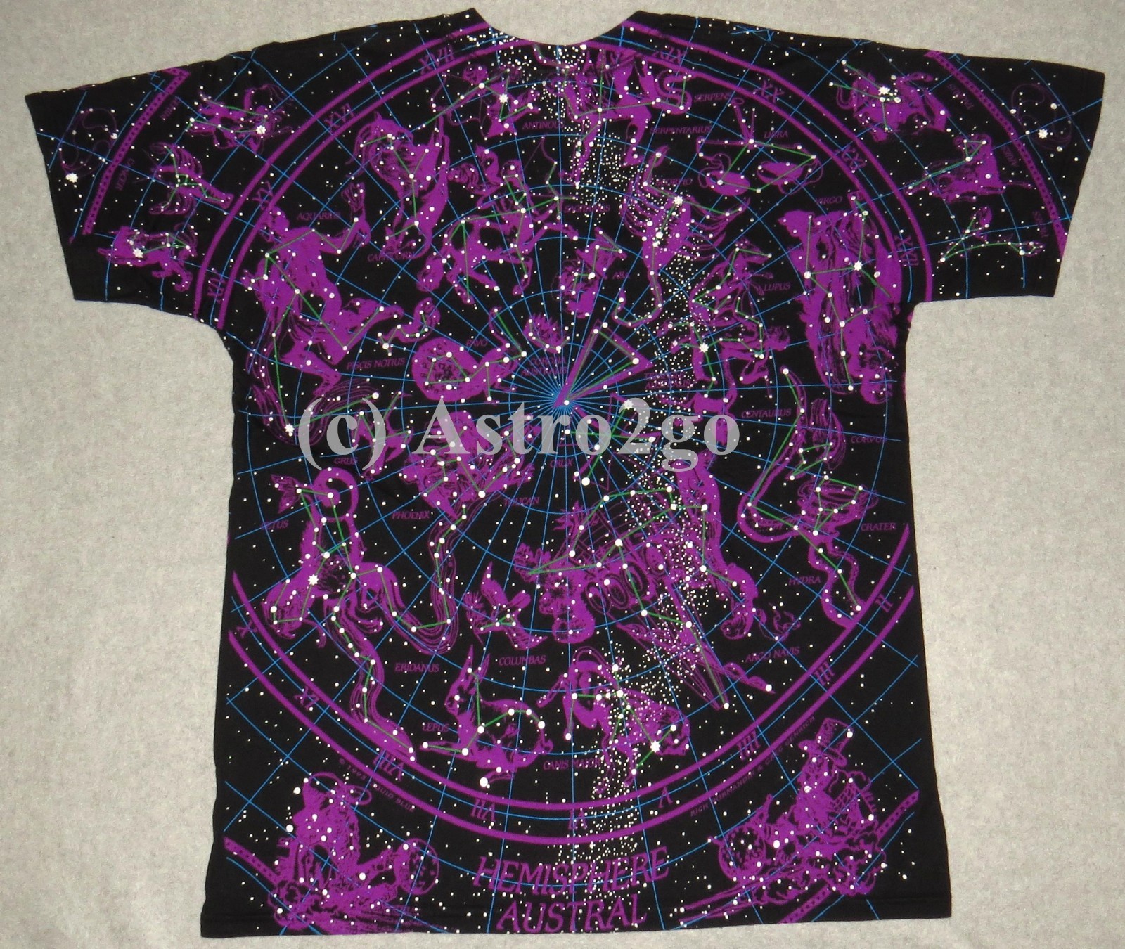 CONSTELLATIONS-Liquid Blue Mythology Space Stars Astronomy Science T shirt S-6XL
