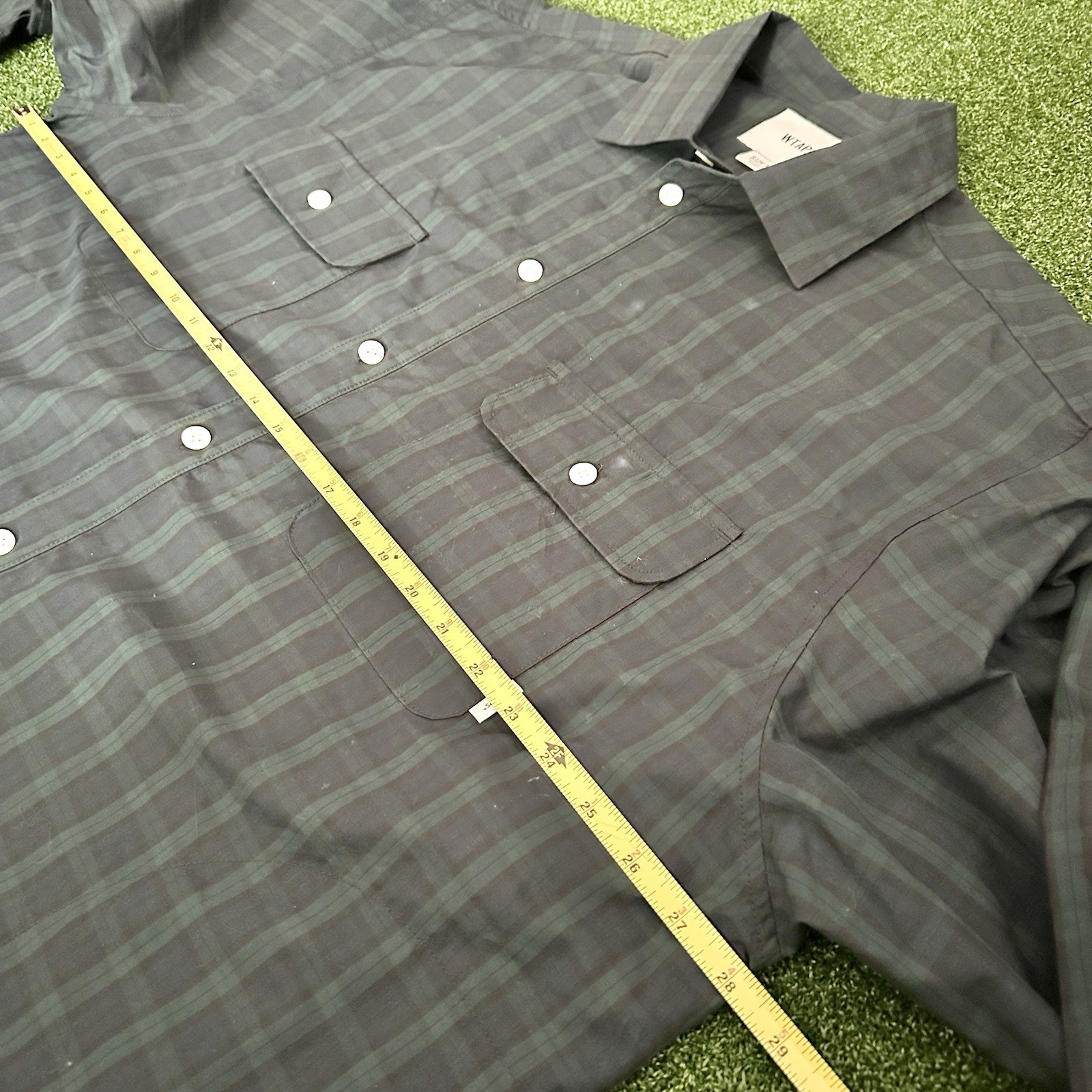 WTAPS Broadcloth Black Watch Check Shirt In Green Men’s (3) Large