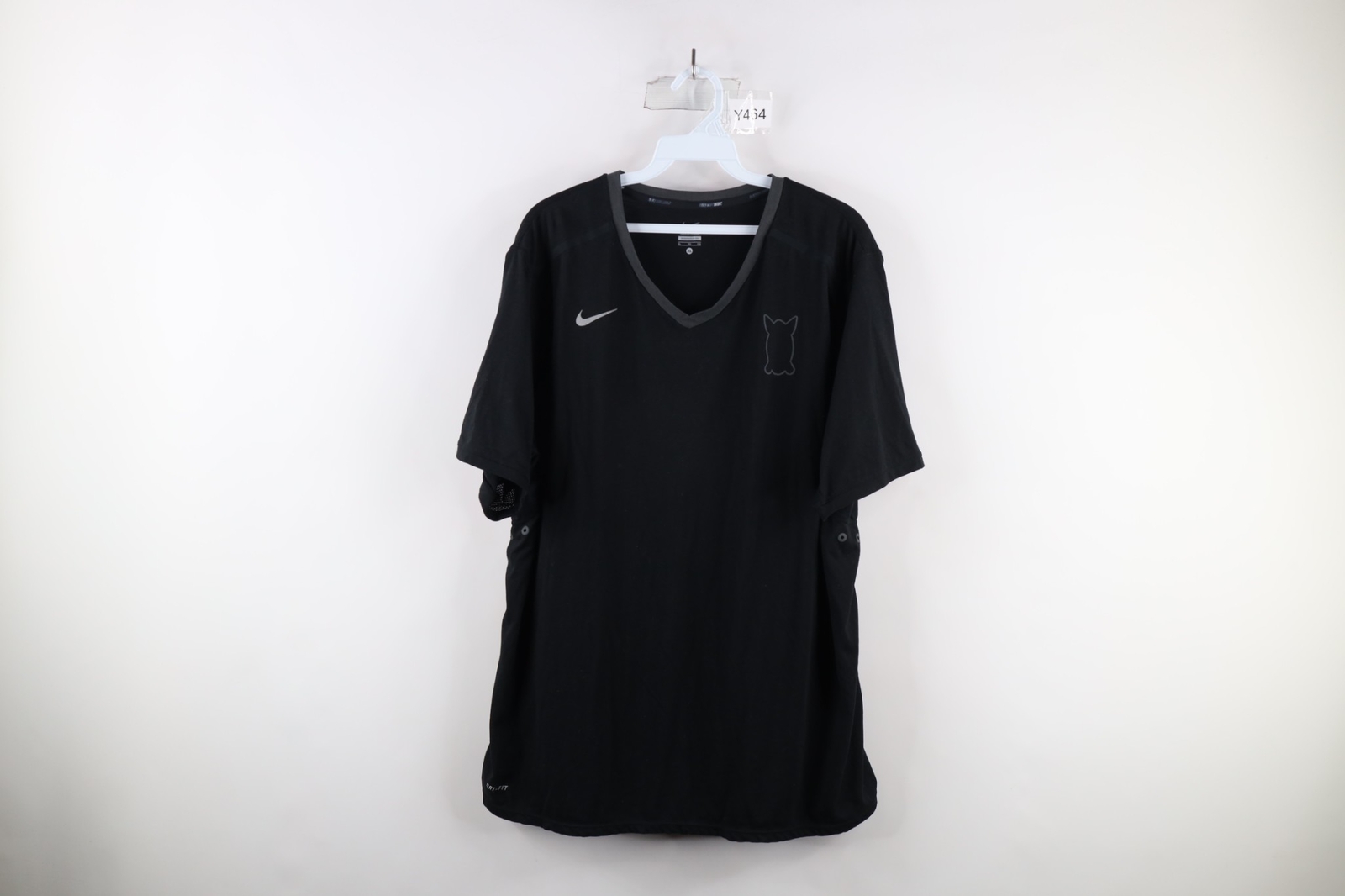Nike Running Mens XL Spell Out Kenya Shield Tailwind Short Sleeve T-Shirt Black