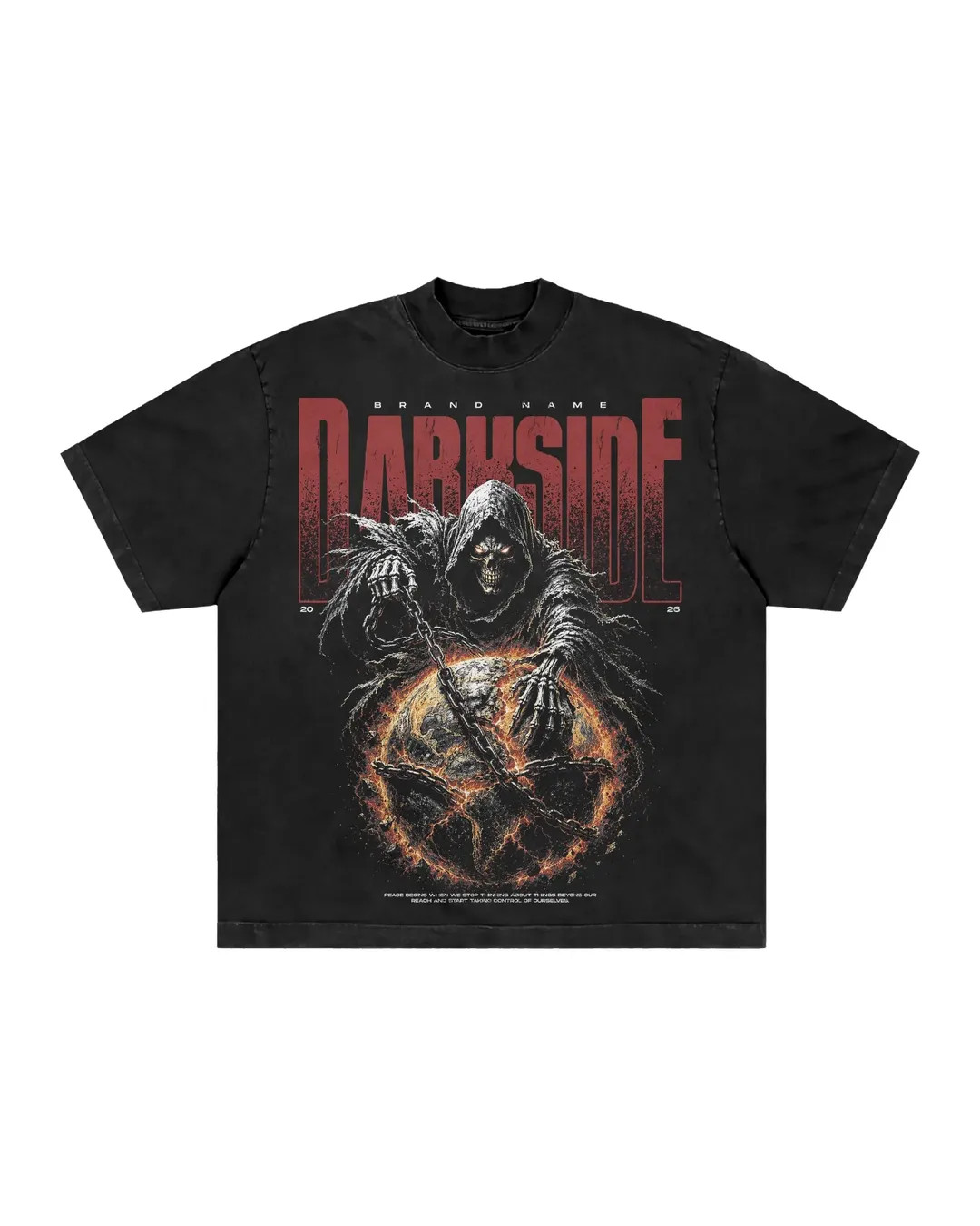 Dark Reaper Skull Graphic T Shirt Gothic Vintage Streetwear Tee Unisex