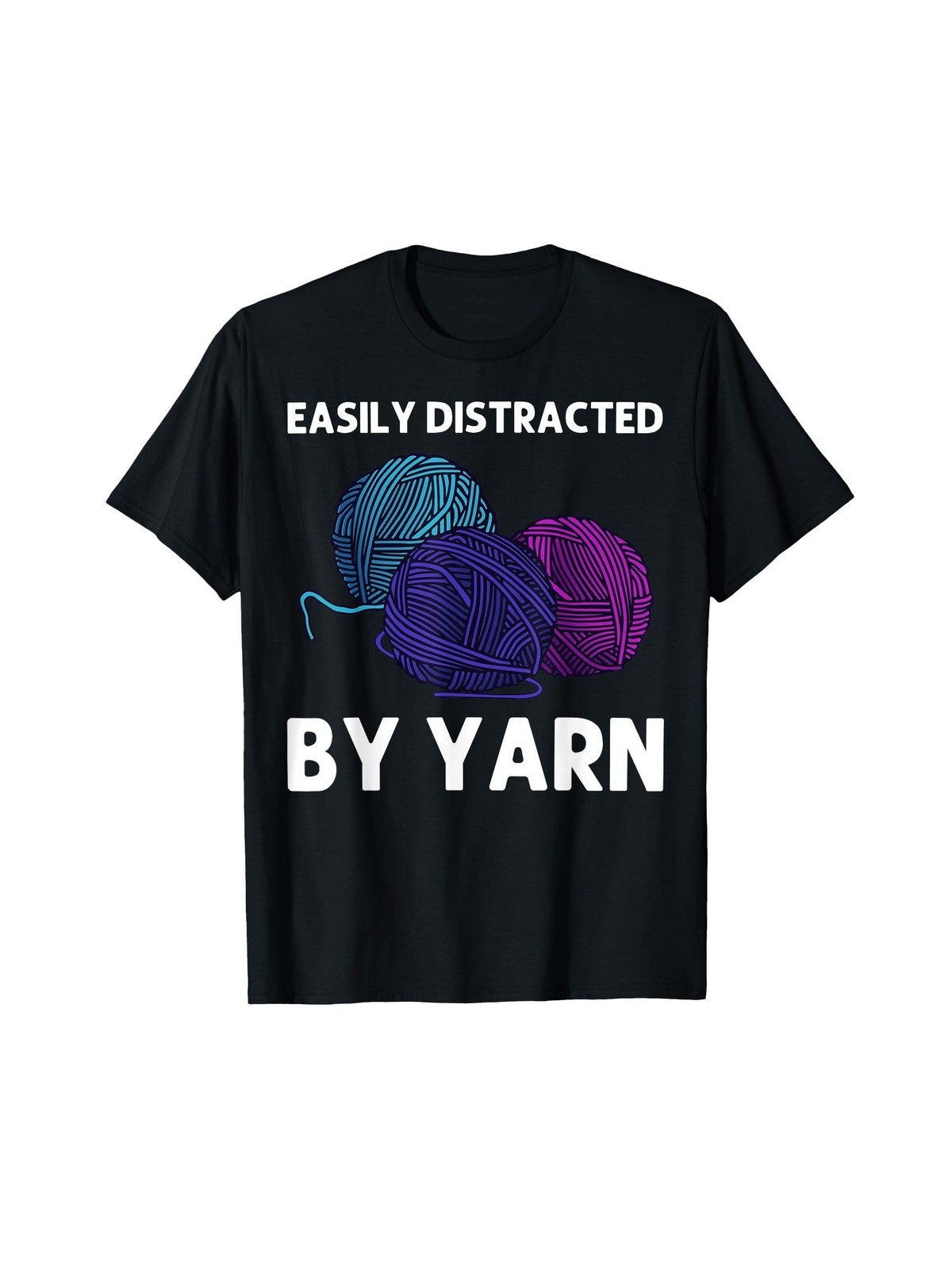 Funny Knitting Gift for Men Women Crochet Yarn Thread T-Shirt