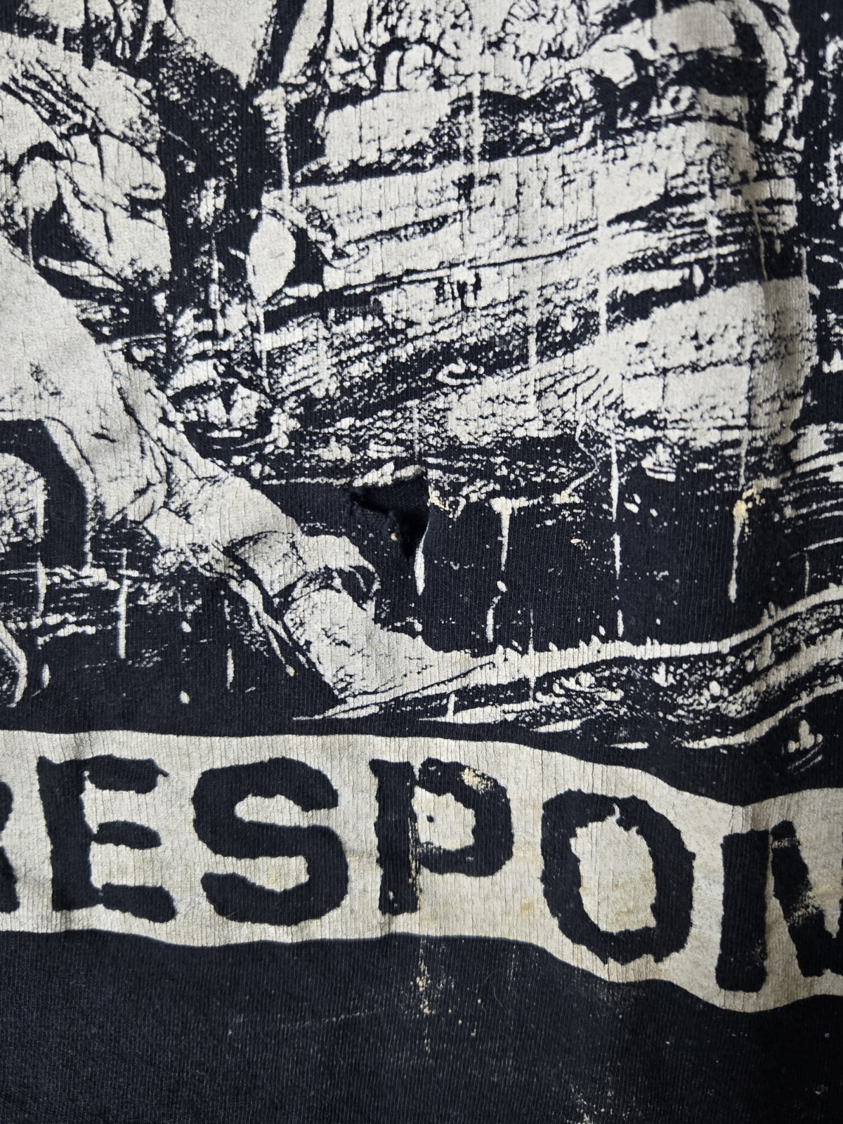 Aggressive Response Hardcore Punk Band T-shirt Men’s Size Medium Thrashed CP
