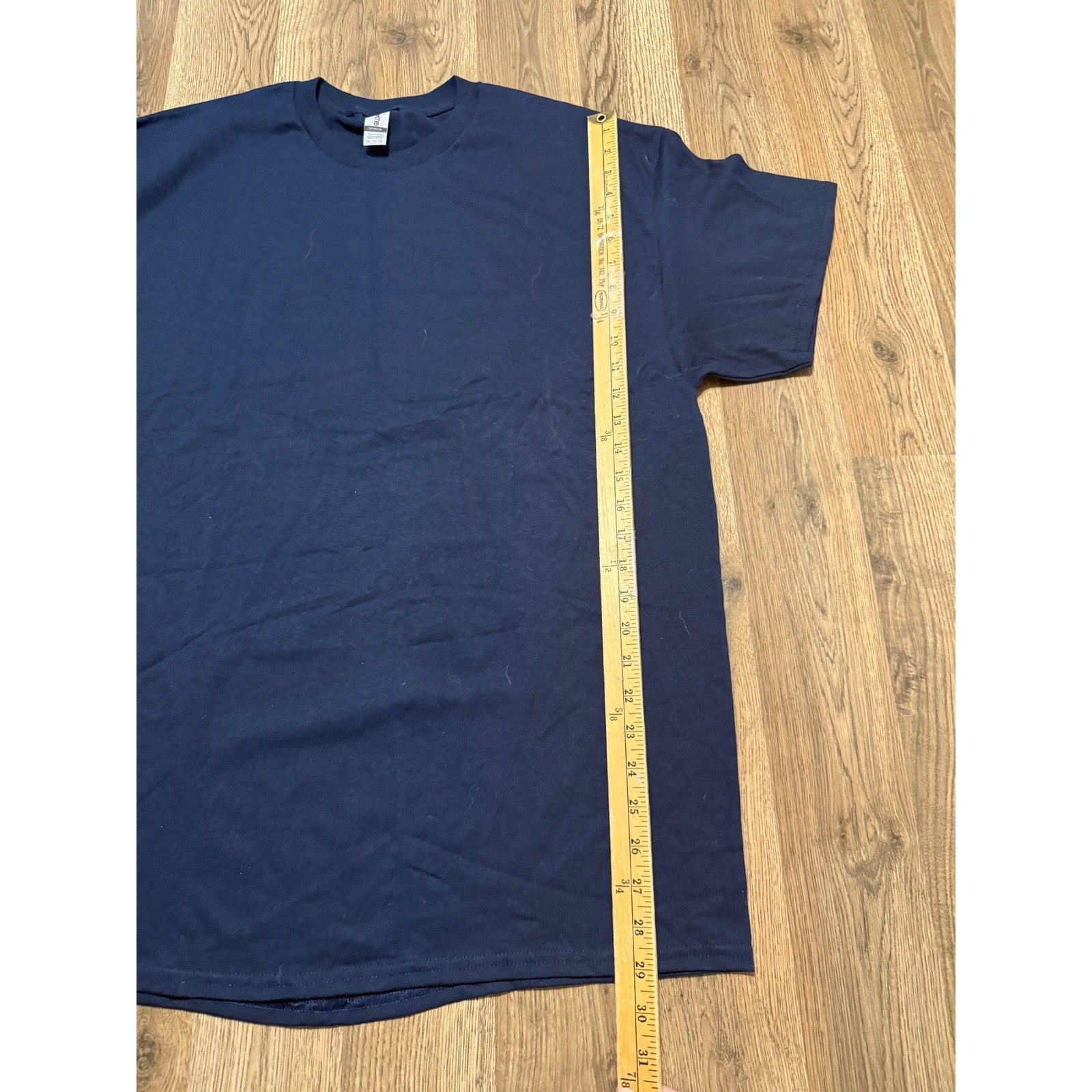 Gildan T-Shirt Mens XL Navy Blue Adult DryBlend Short Sleeve Crew Neck Excellent
