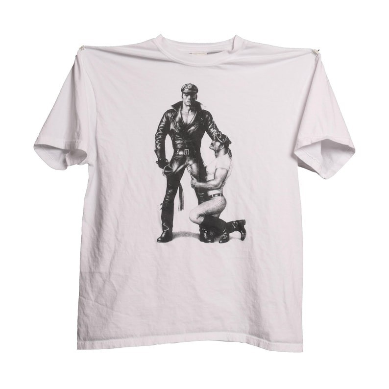 Retro Tom of Finland Adult Comic Artist Gay Biker Couple Unisex T-Shirt S-5XL