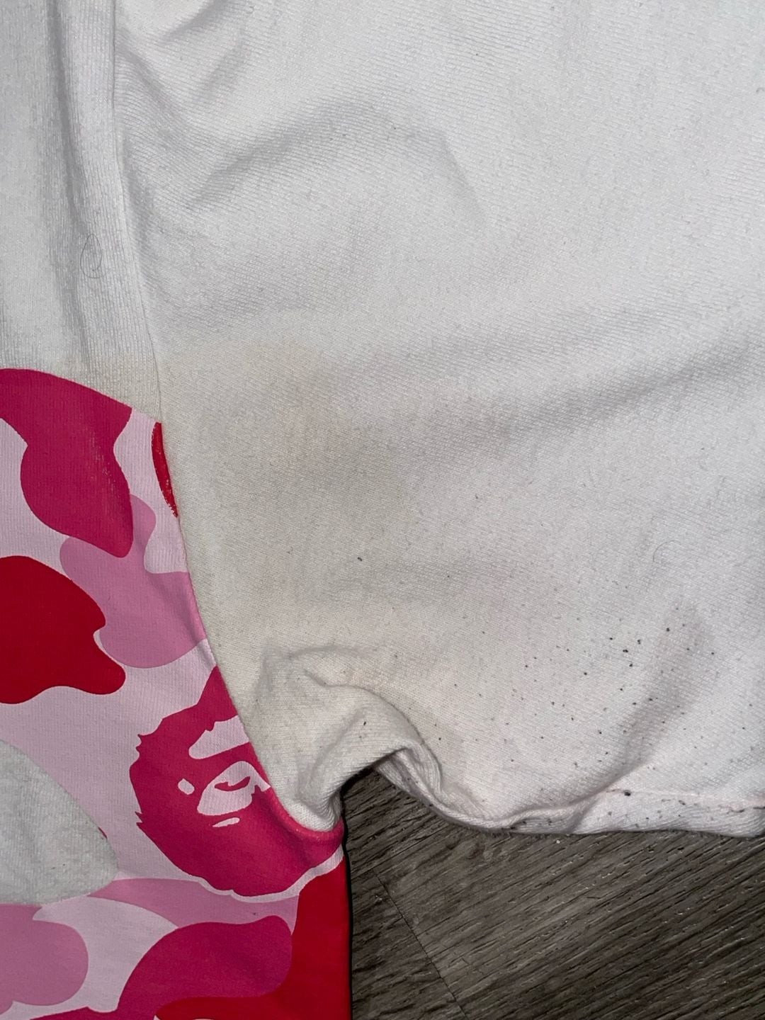 A Bathing Ape BAPE White Pink ABC Camo Side Big Ape Head T-Shirt