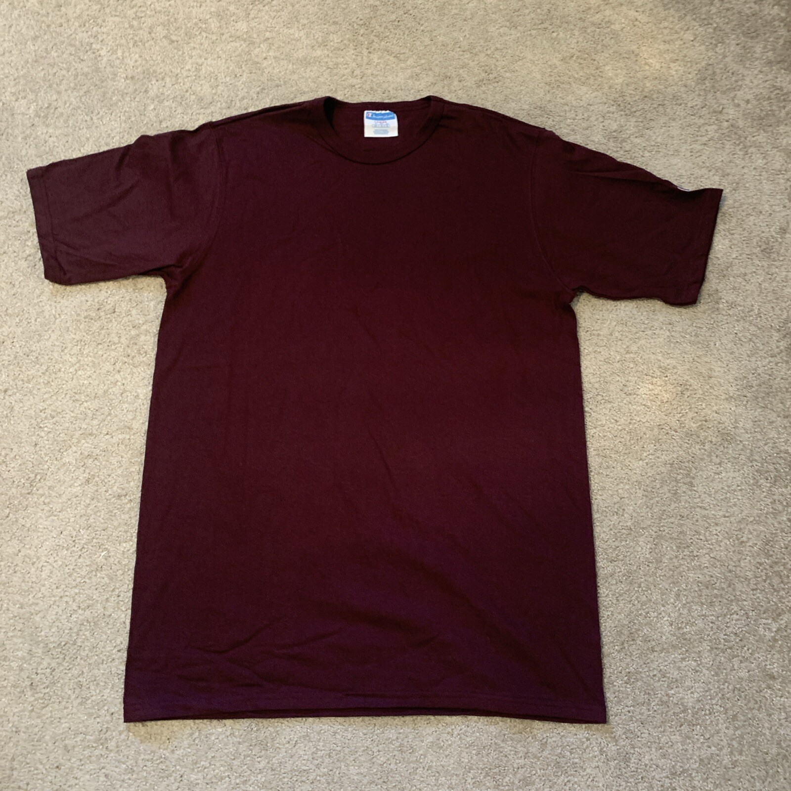 Vintage Champion Maroon Plum Heavy Weight Cotton T Shirt Large Unisex Lot Of 12