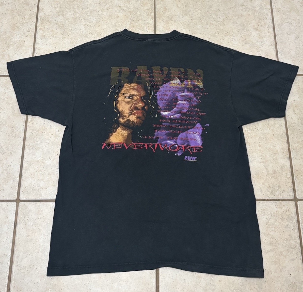 Vintage ECW Raven “Nevermore” Shirt Men’s Size XL