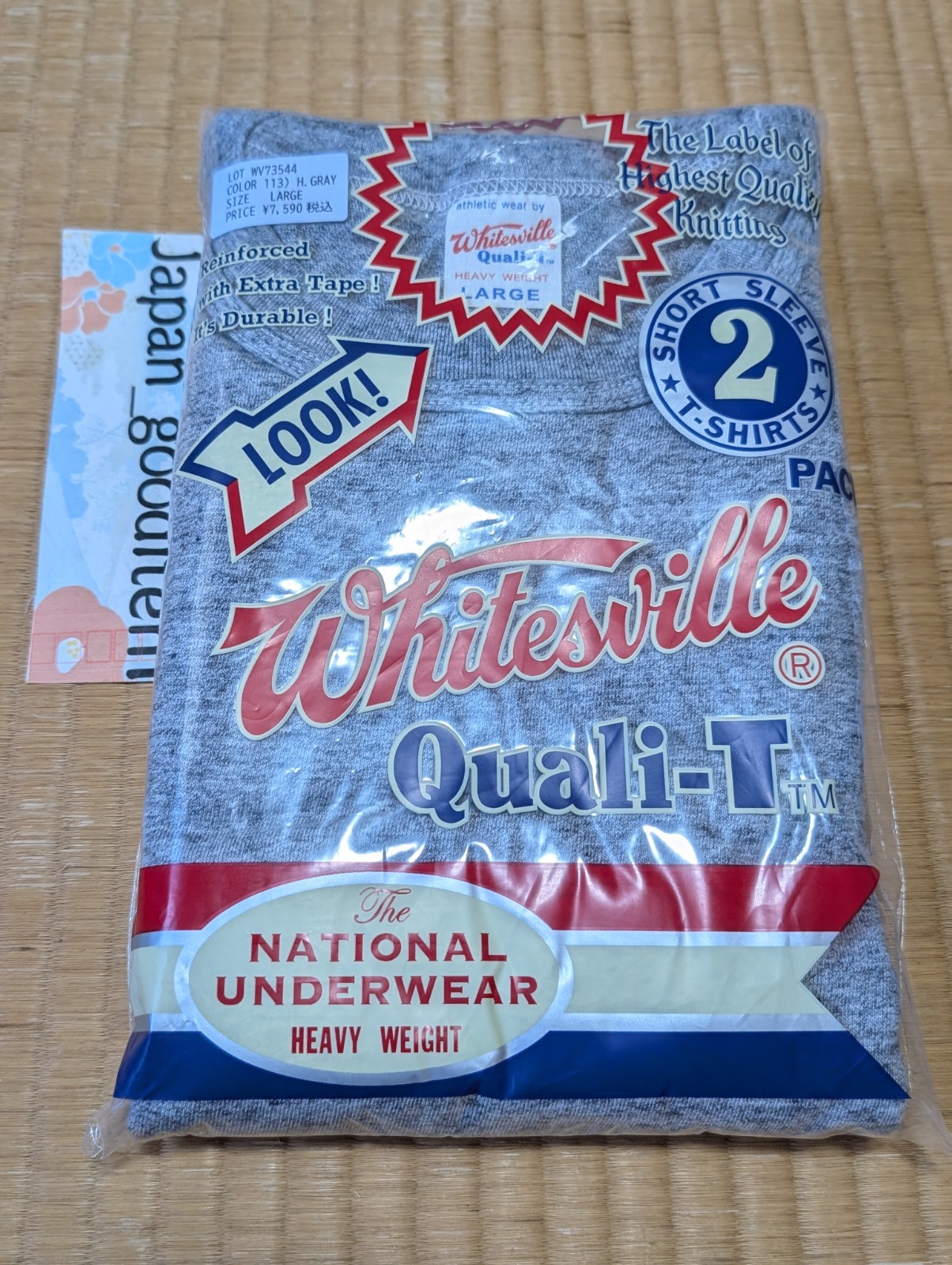 WHITESVILLE T-SHIRT WV73544 2-PACK White Toyo Enterprise NEW