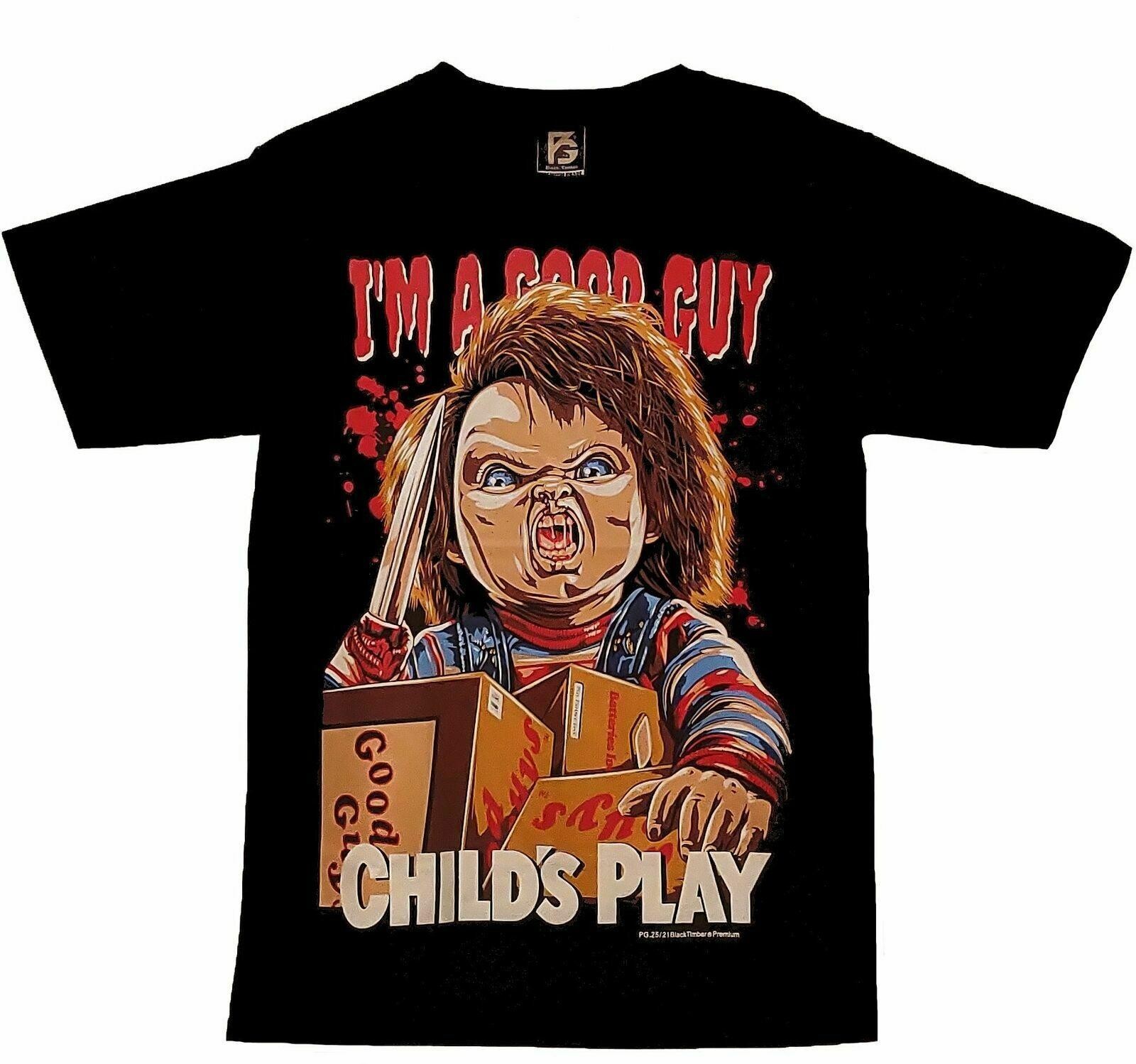CHUCKY – CHILDS PLAY HORROR MOVIE SLASHER Black Men’s T-Shirt