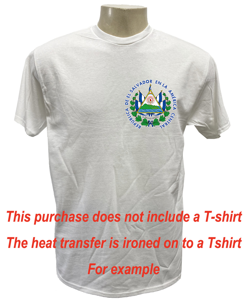 EL SALVADOR MAP FLAG 3X3in SELF IRON ON HEAT TRANSFER FOR MASKS TSHIRT LOT