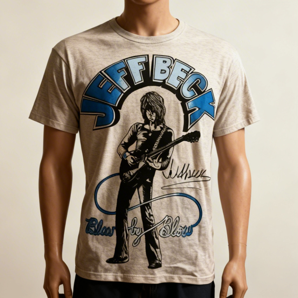 Jeff Beck Basic Guitar Cotton Sport Grey S-2345XL Unisex T-Shirt NWT!