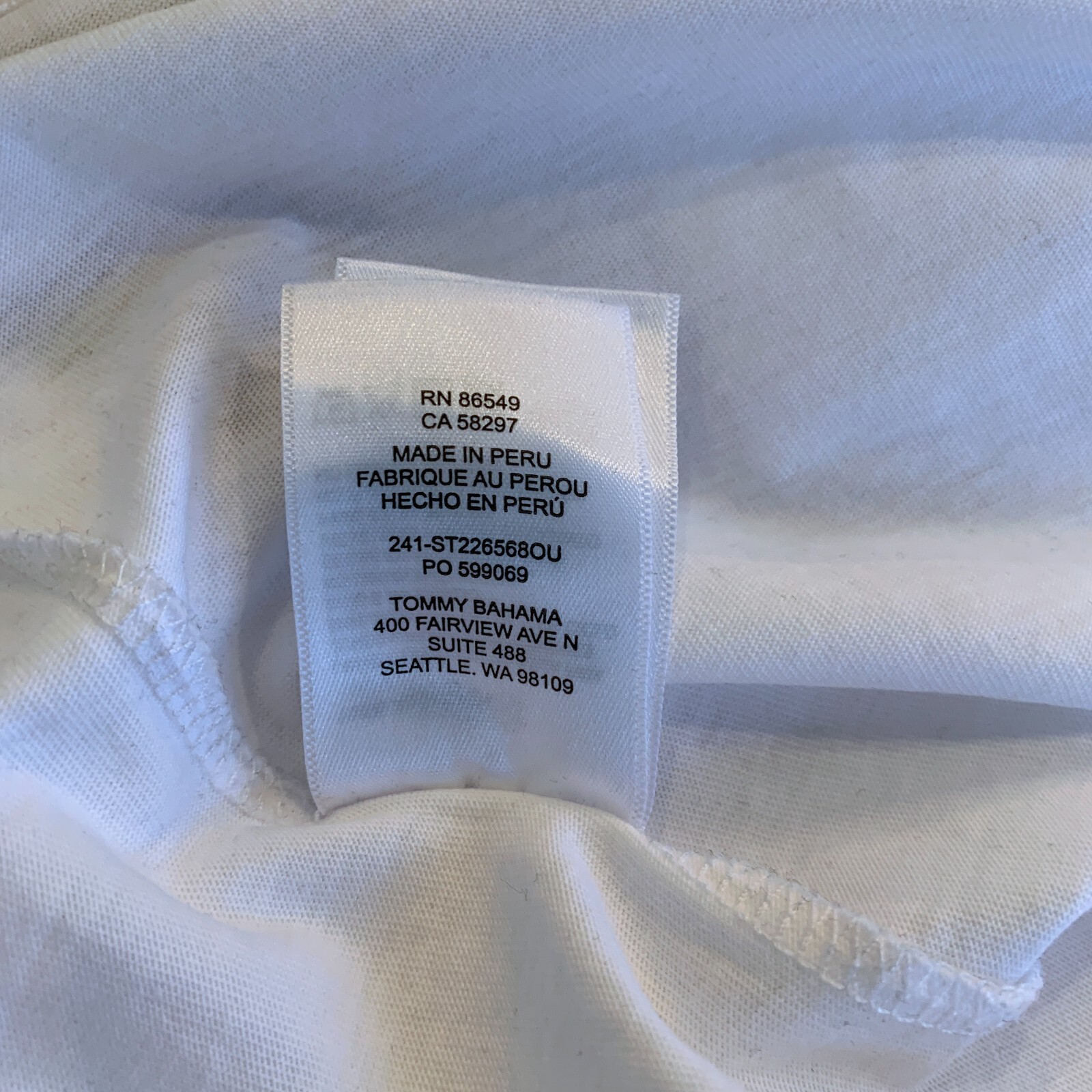Tommy Bahama Shirt Mens 2XL 3XL White Short Sleeve Beach Dock Graphic T-Shirt