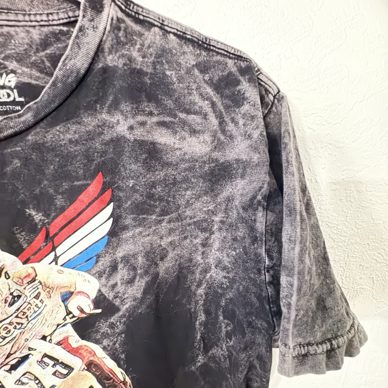 DBMX 1982 David Bailey Chasing The Cool Motocross T-Shirt Mineral Wash Black Pur
