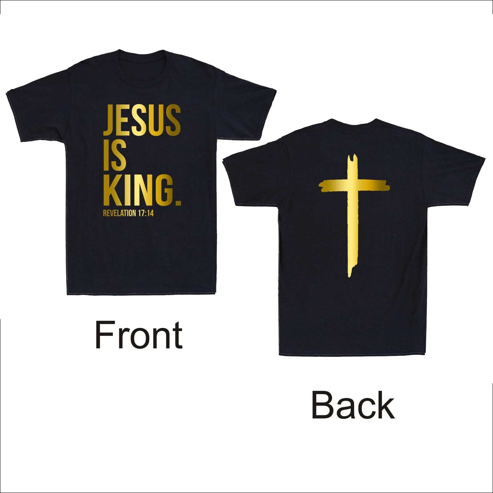 Jesus Is King Revelation 17 14 Bible Scripture Christian Faith Cross Shirt S27