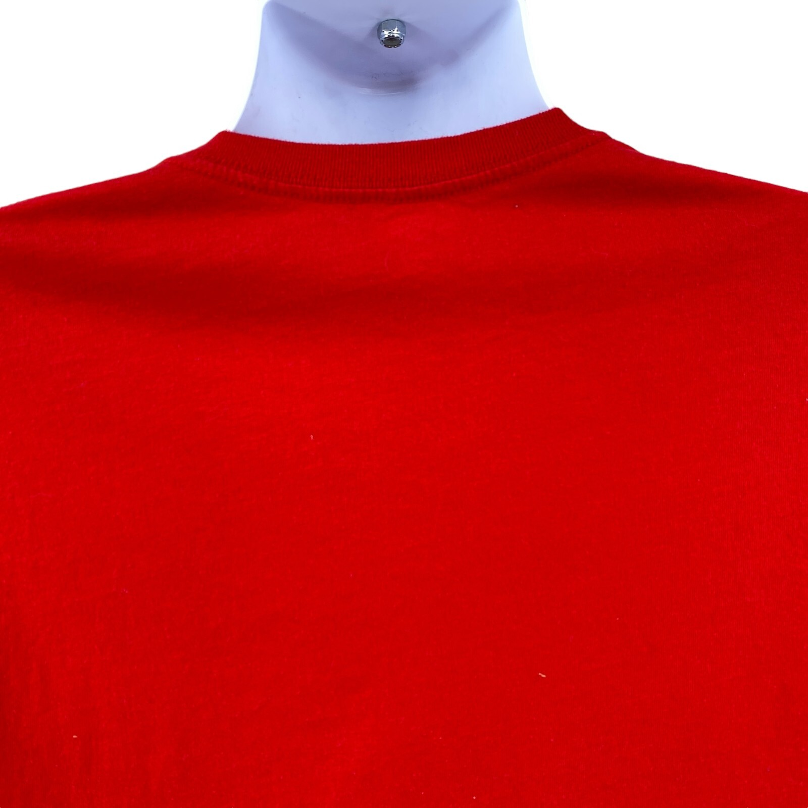 Holiday Time Mens Christmas Santa Claus T-Shirt Tee Size Medium Red Short Sleeve