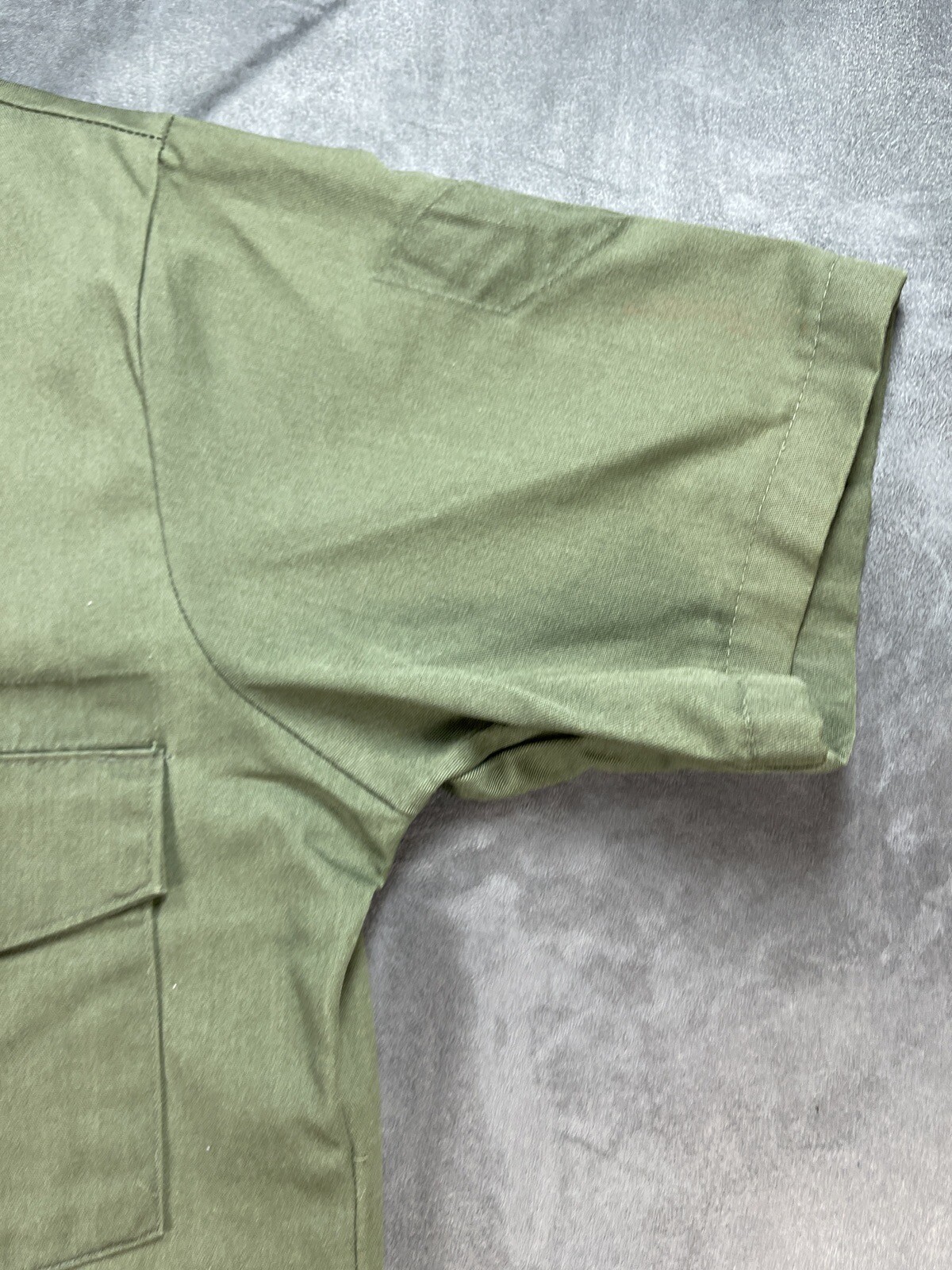 OD Green Button Up 15.5 x 31 US ARMY Vietnam Era 8405-00-015-0005 Shirt No Patch