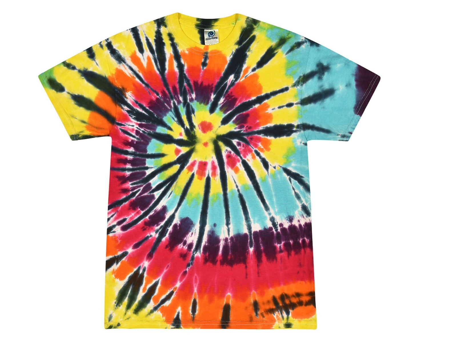 Pick a Multi-color Rainbow Tie Dye T-Shirts 100% Cotton Kids & Adults
