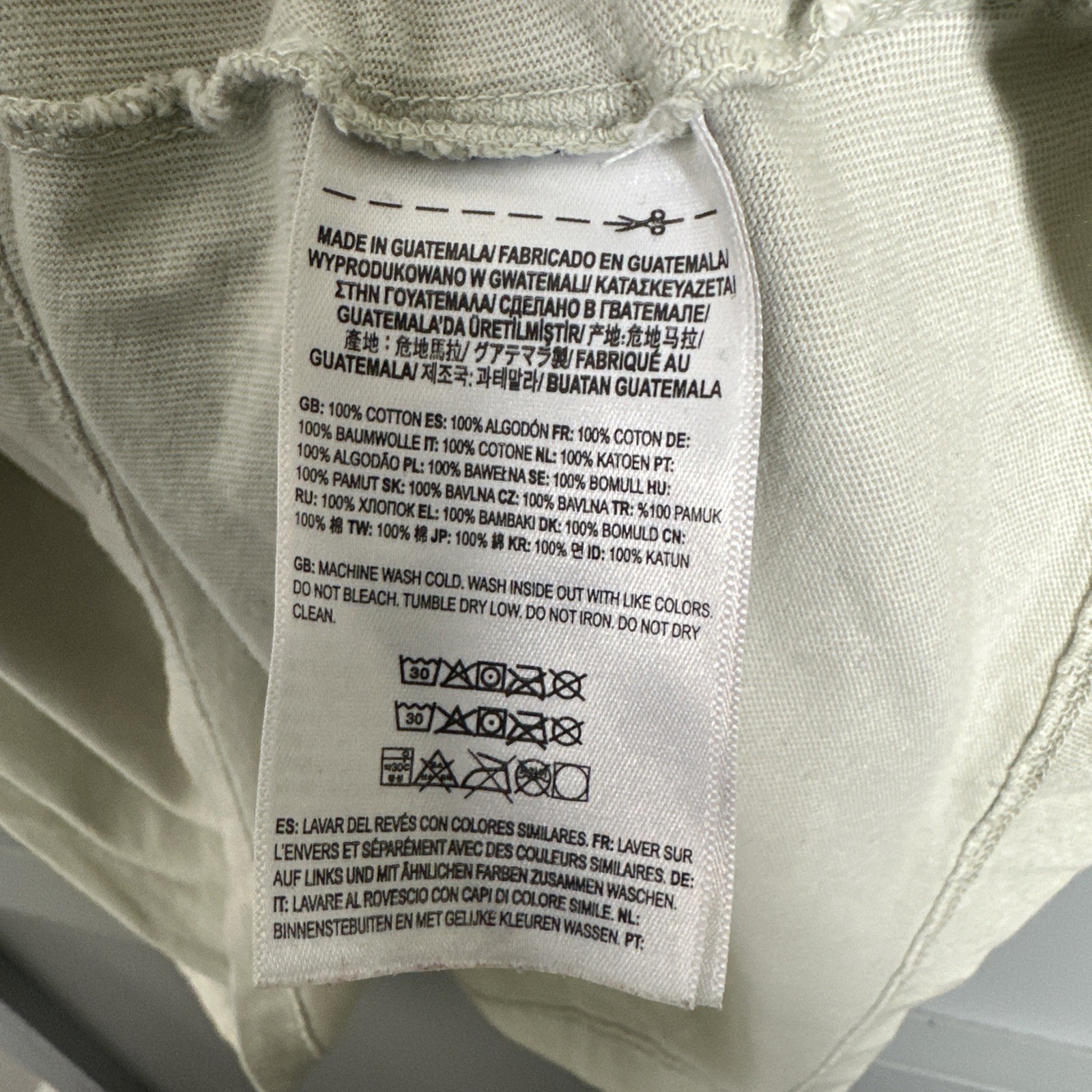 VANS Reflectionz Unisex T-shirt Celadon Green/Water Wash Size M 100% Cotton
