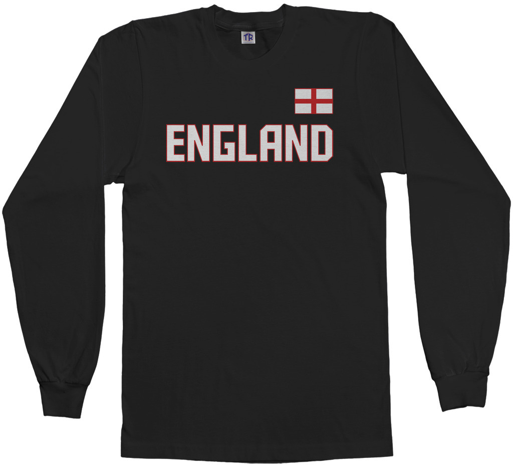 Threadrock Men’s England National Team Long Sleeve T-shirt london flag