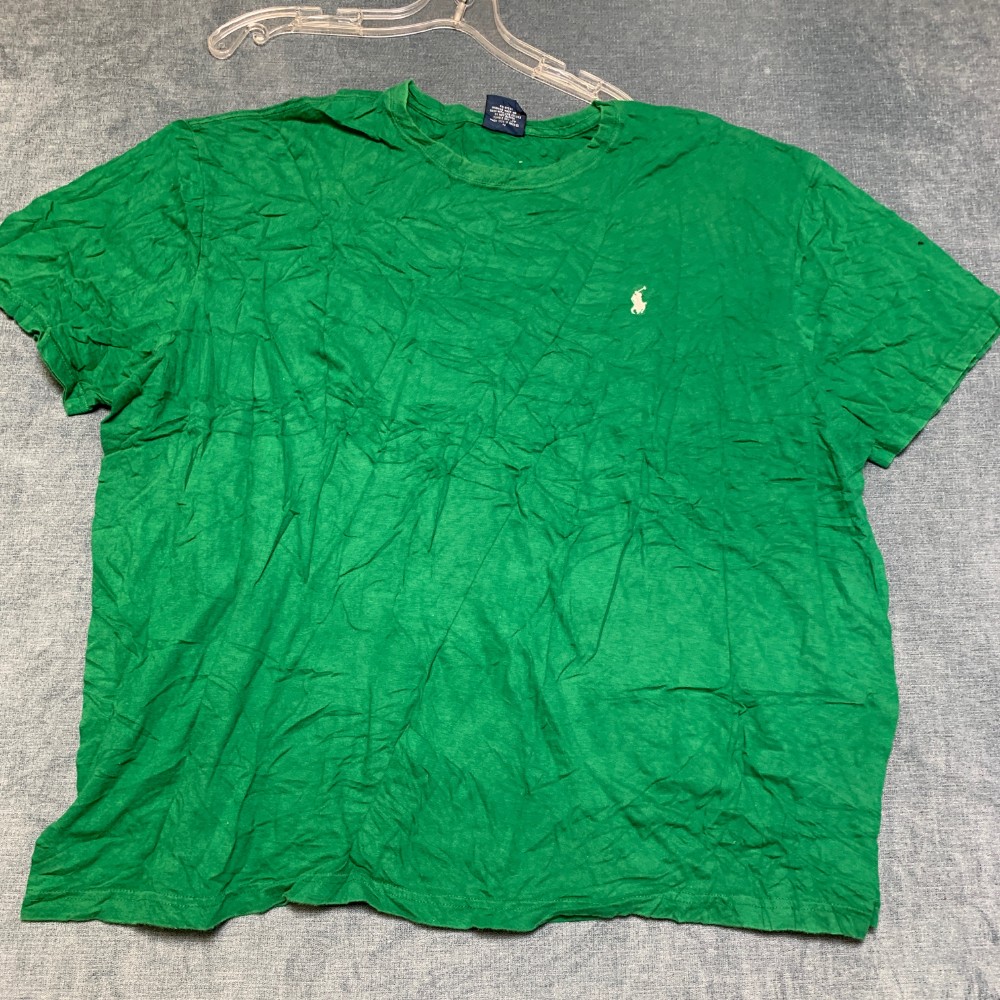 Polo By Ralph Lauren T Shirt Mens 2XL Green Cotton Crew Neck Pony Logo Pullover