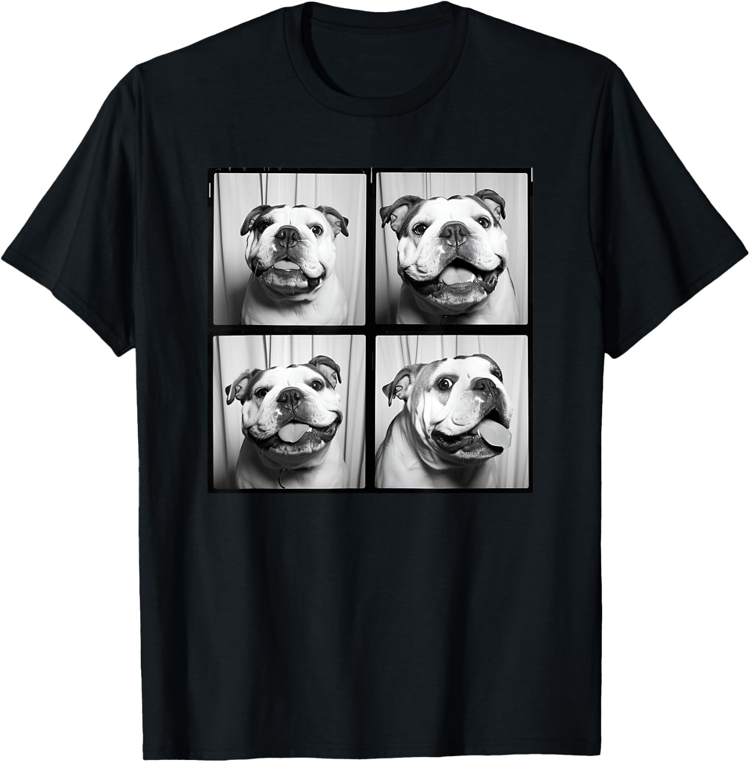 English Bulldog Puppy Face Pet Portrait Bulldog Mom Gift T-Shirt