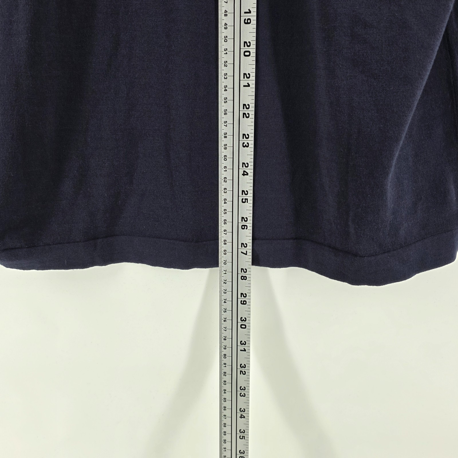 Collars & Co Cotton Silk T-Shirt Men’s Large Navy Blue Luxury Touch Minimalist