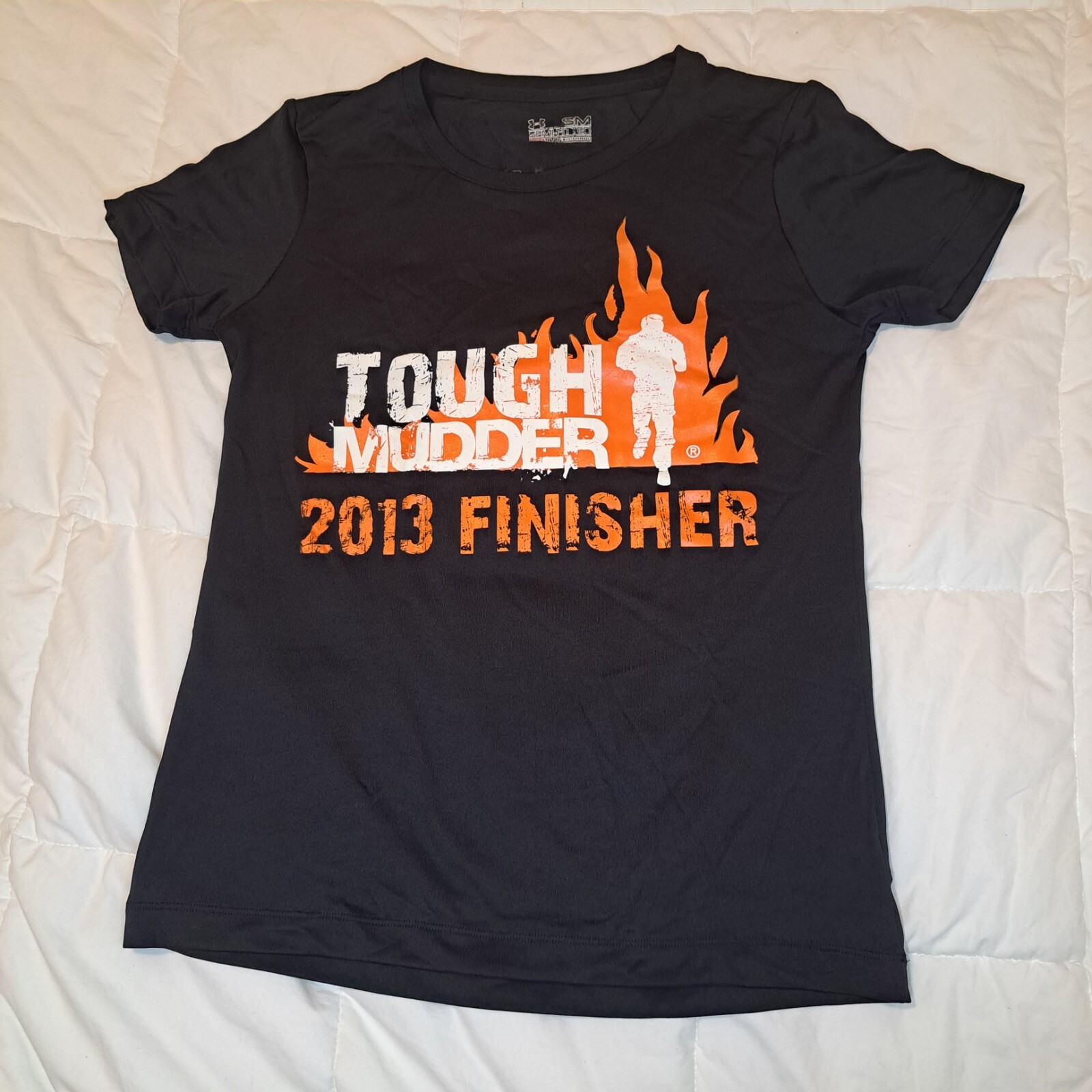 Under Armour Tough Mudder 2013 Finisher Heat Gear Black Size Small Semi Fitted