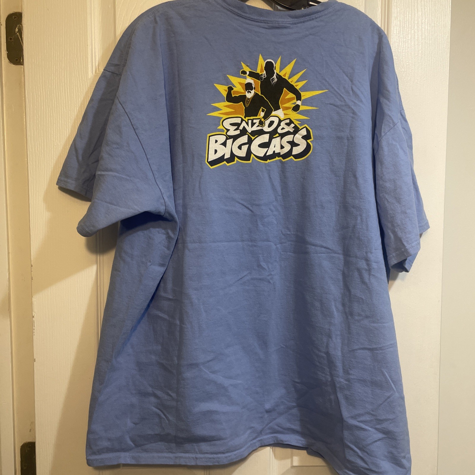 ENZO & BIG CASS T SHIRT MENS 2XL NXT WWE WRESTLING BLUE HOW YOU DOIN?
