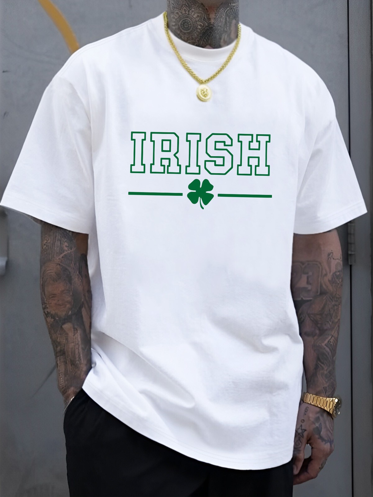 Irish Shamrock Shirt St Patricks Day Simple Lucky Tee