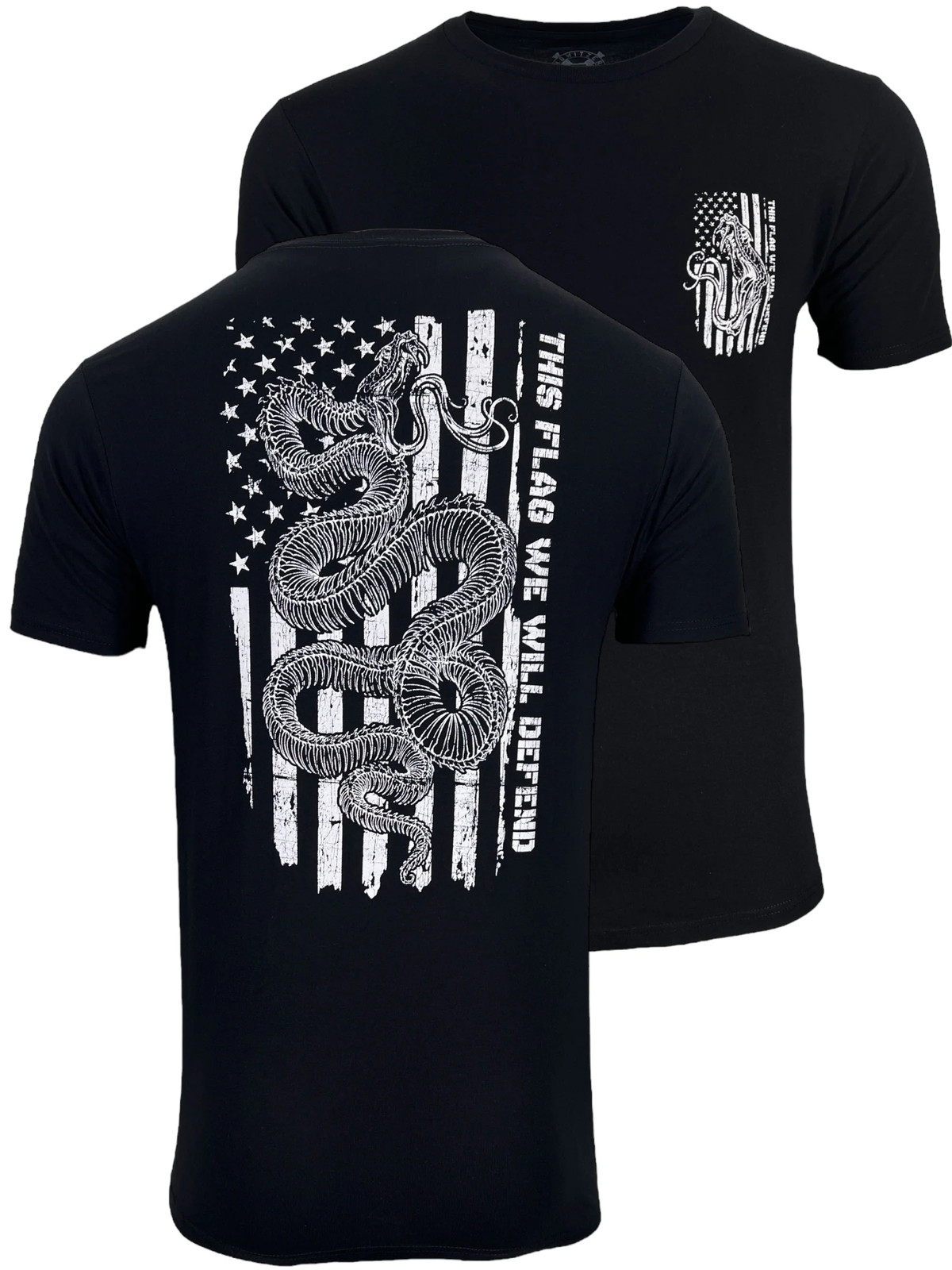 Howitzer Style Men’s T-Shirt DEFEND FLAG Military Grunt MFG