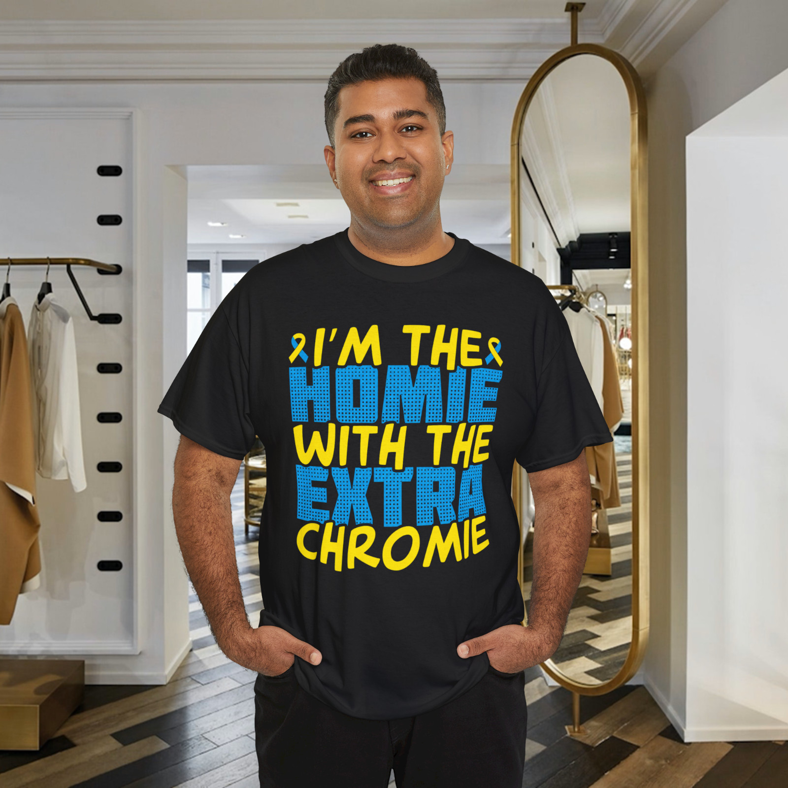 Extra Chromie Homie Down Syndrome Awareness Graphic T-Shirt