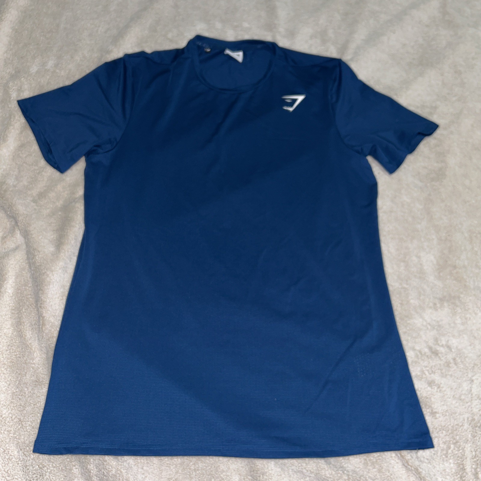 Gymshark Shirt Vented Stretch Large Teal Athletic Gym Training Running Casual