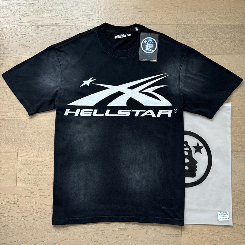 26SS Hell Studios star Classic white logo print Men’s Short Sleeve T-shirt