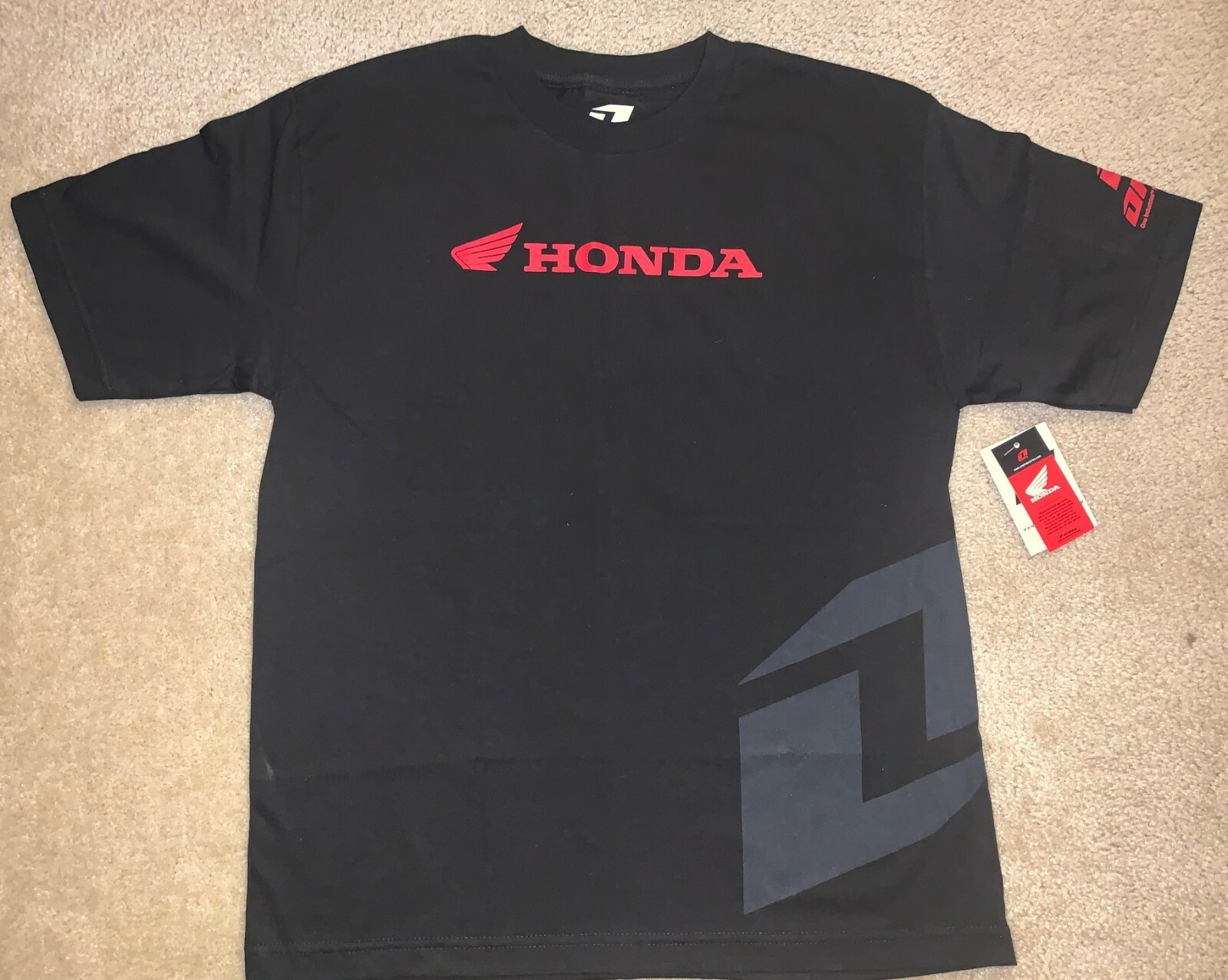 One Industries Honda Logo Drifter T-Shirt Tee Black/Red Youth Large YL NWT