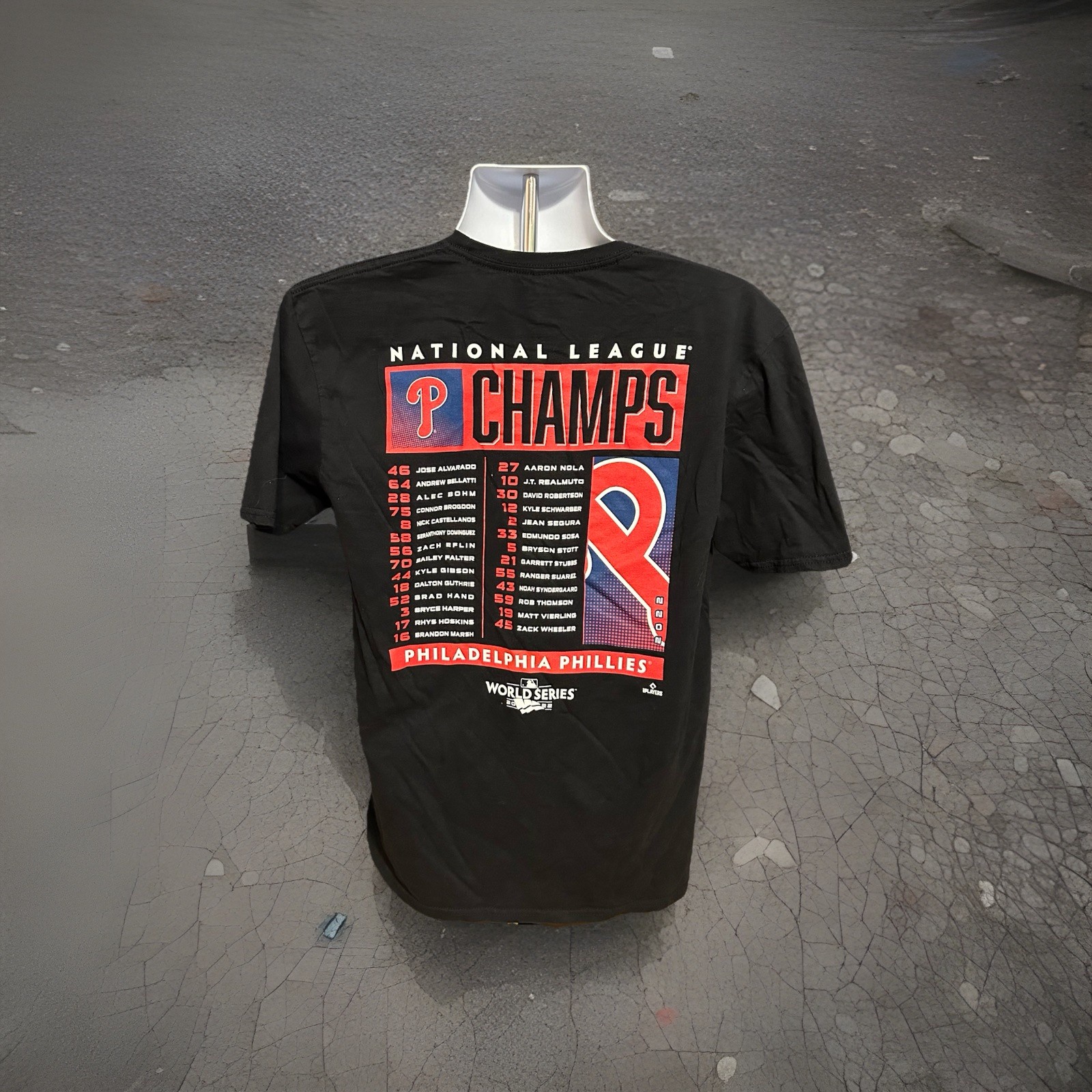 Philadelphia Phillies National League Champs 2022 Shirt Men Large Black