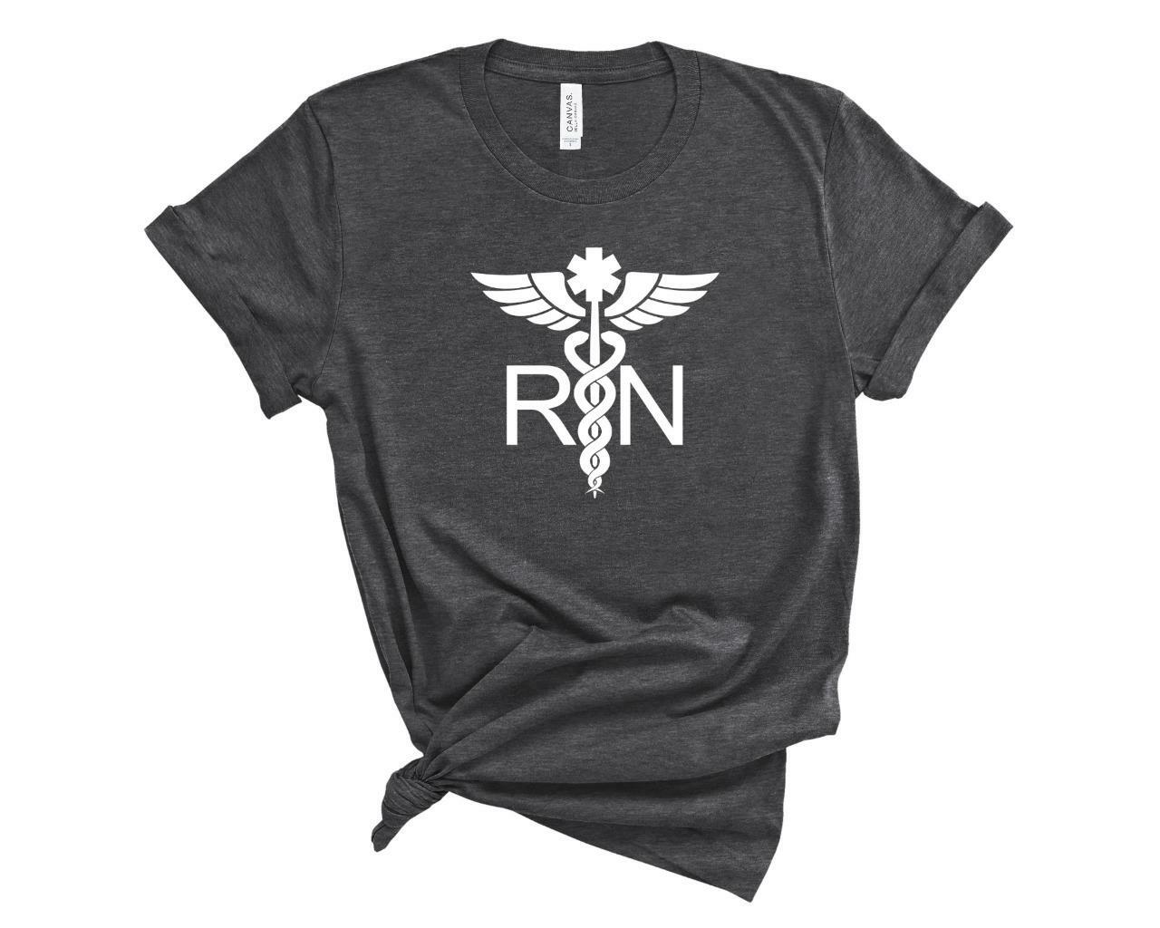 RN Registered Nurse Caduceus Bella Canvas T-Shirt Unisex NurseTee