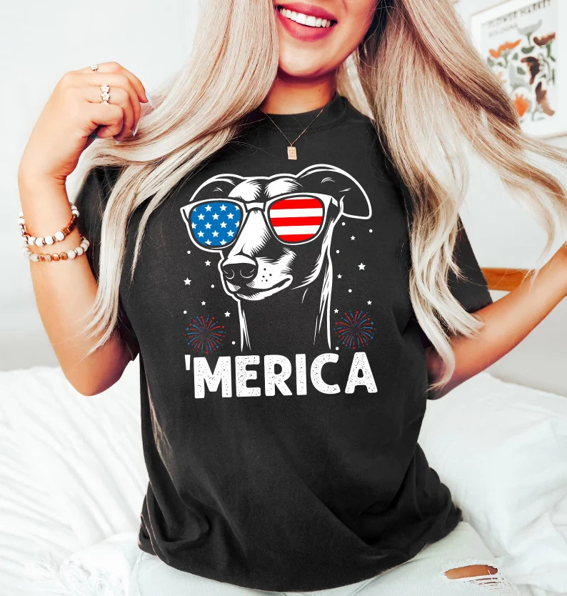 Whippet ‘Merica Shirt , 4th of July Whippet Tee , Patriotic Whippet Shirt , USA
