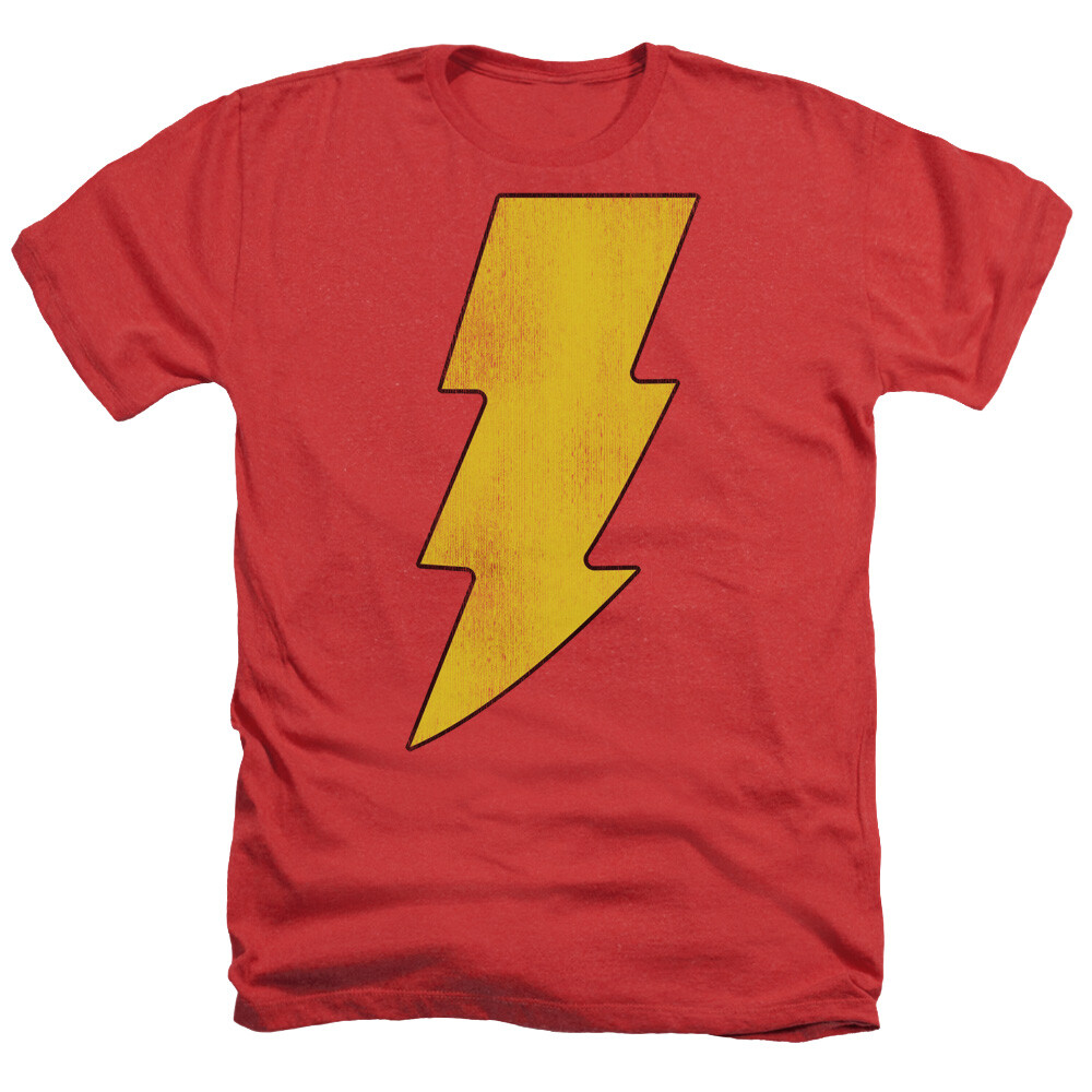 SHAZAM LOGO DISTRESSED Licensed Adult Men’s Heather Tee Shirt SM-3XL