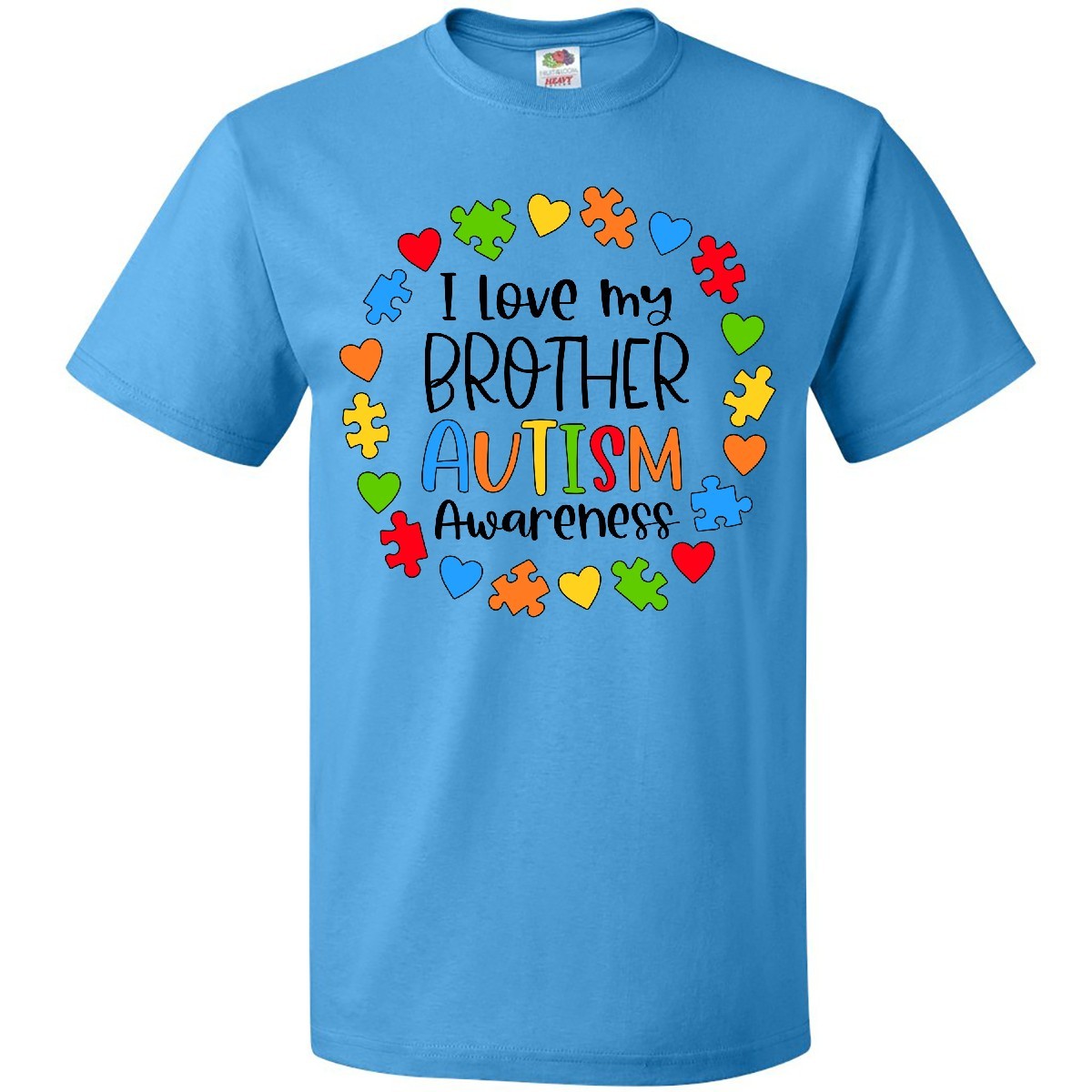 Inktastic I Love My Brother Autism Awareness T-Shirt Big Little Sister Bro Sis