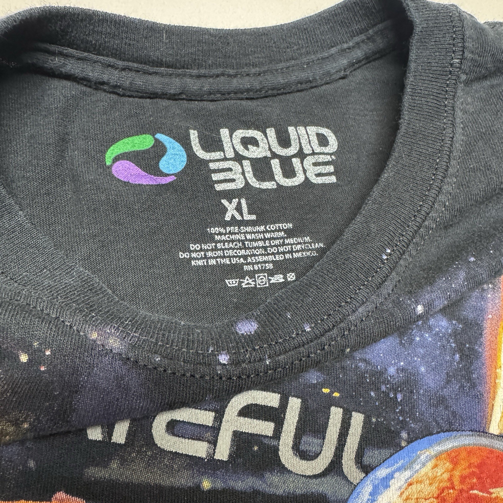 Lot x2 Liquid Blue Grateful Dead Mystical Space Stealie Tie Dye Astrology Shirt