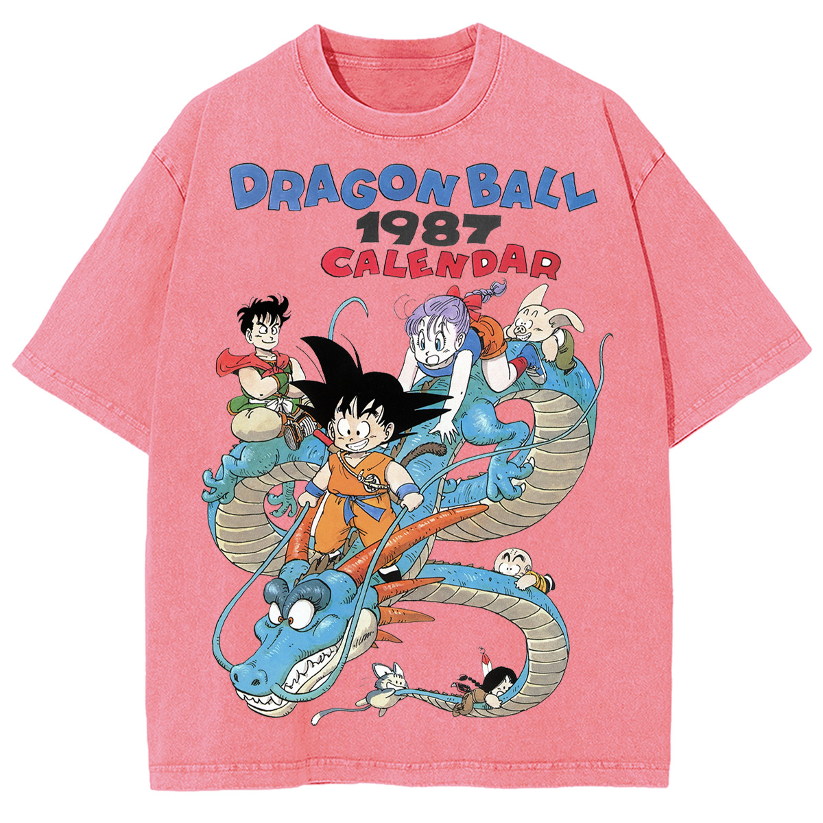 Drag0n Ball 1987 Retro Characters Heavy Cotton Fans And Lovers Anime T-Shirt