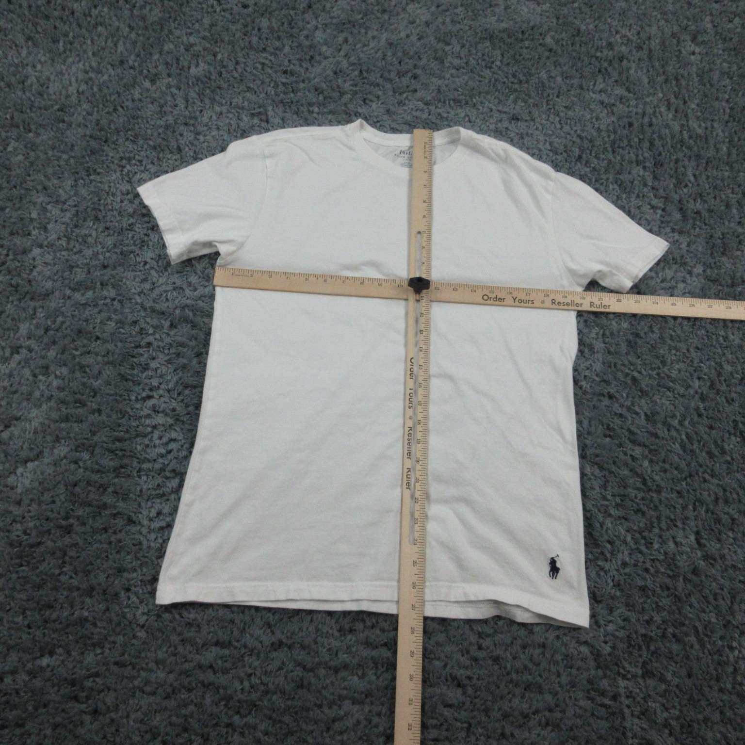 Polo Ralph Lauren Shirt Mens Large White Slim Fit Crewneck Tee Classic Pony