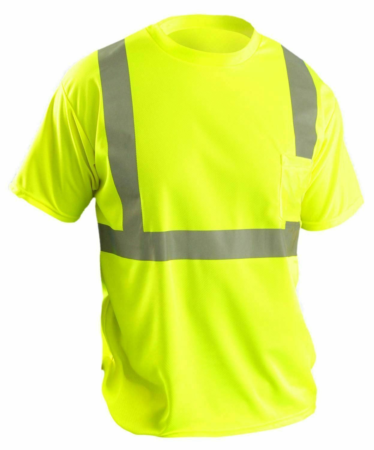 Safety Work Vest T Shirt Long Sleeve Short ANSI High Visibility Reflective Tape