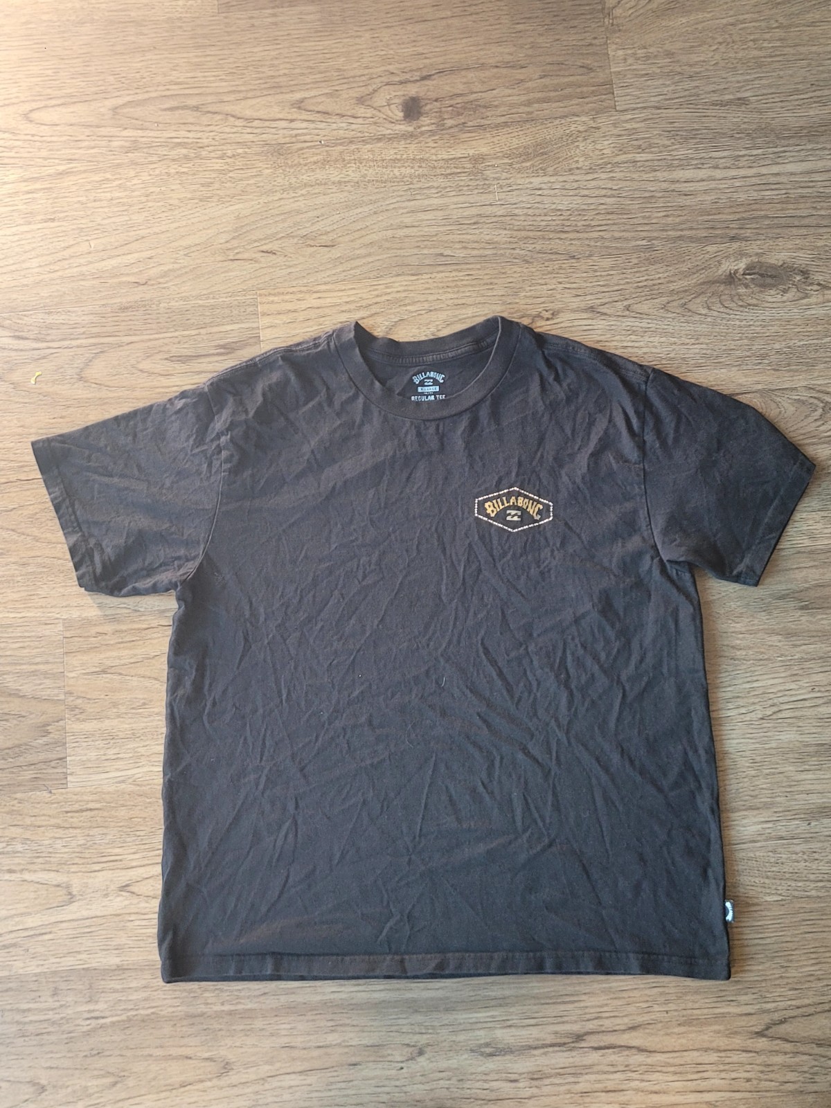 Billabong Men’s Black Graphic Logo Crew Neck Short Sleeve Cotton Knit Tee XL